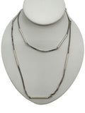 Sterling Silver Bar Curb Link Necklace