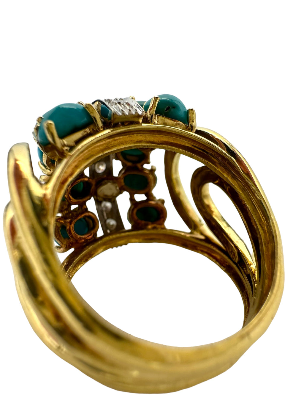 18k Turquoise Diamond Ring