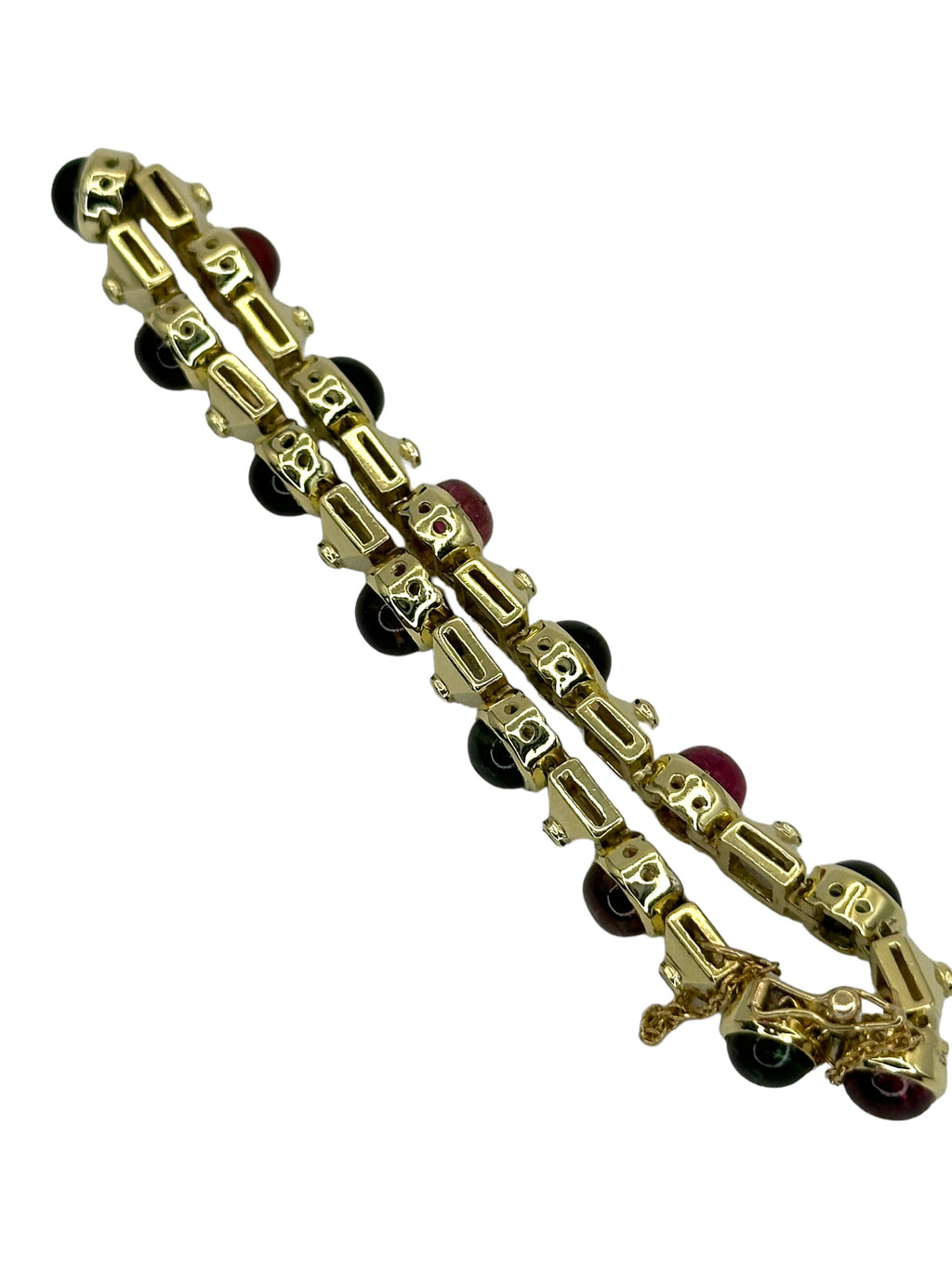 14k Tourmaline Diamond Line Bracelet