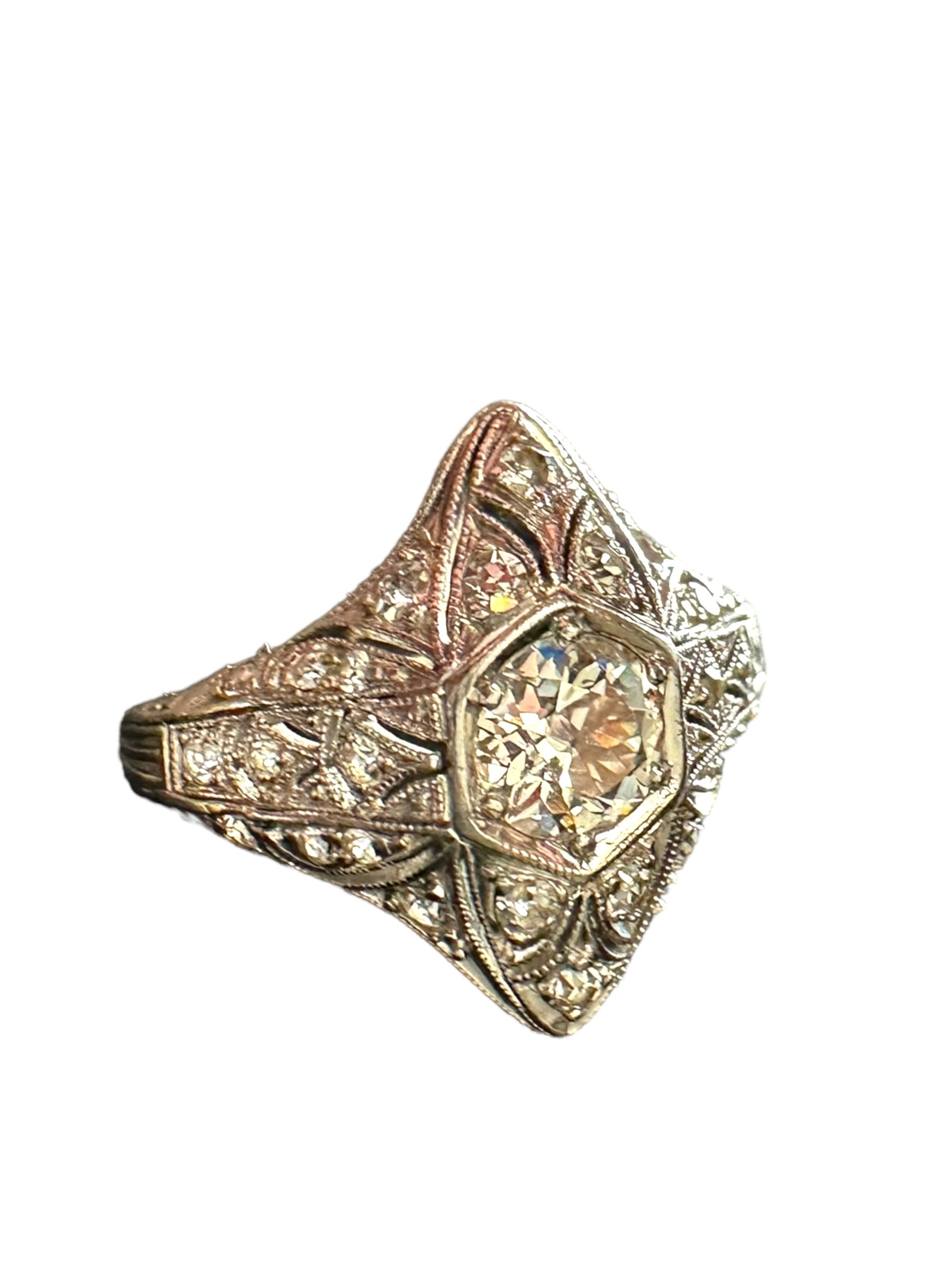 Art Deco Platinum Diamond Ring