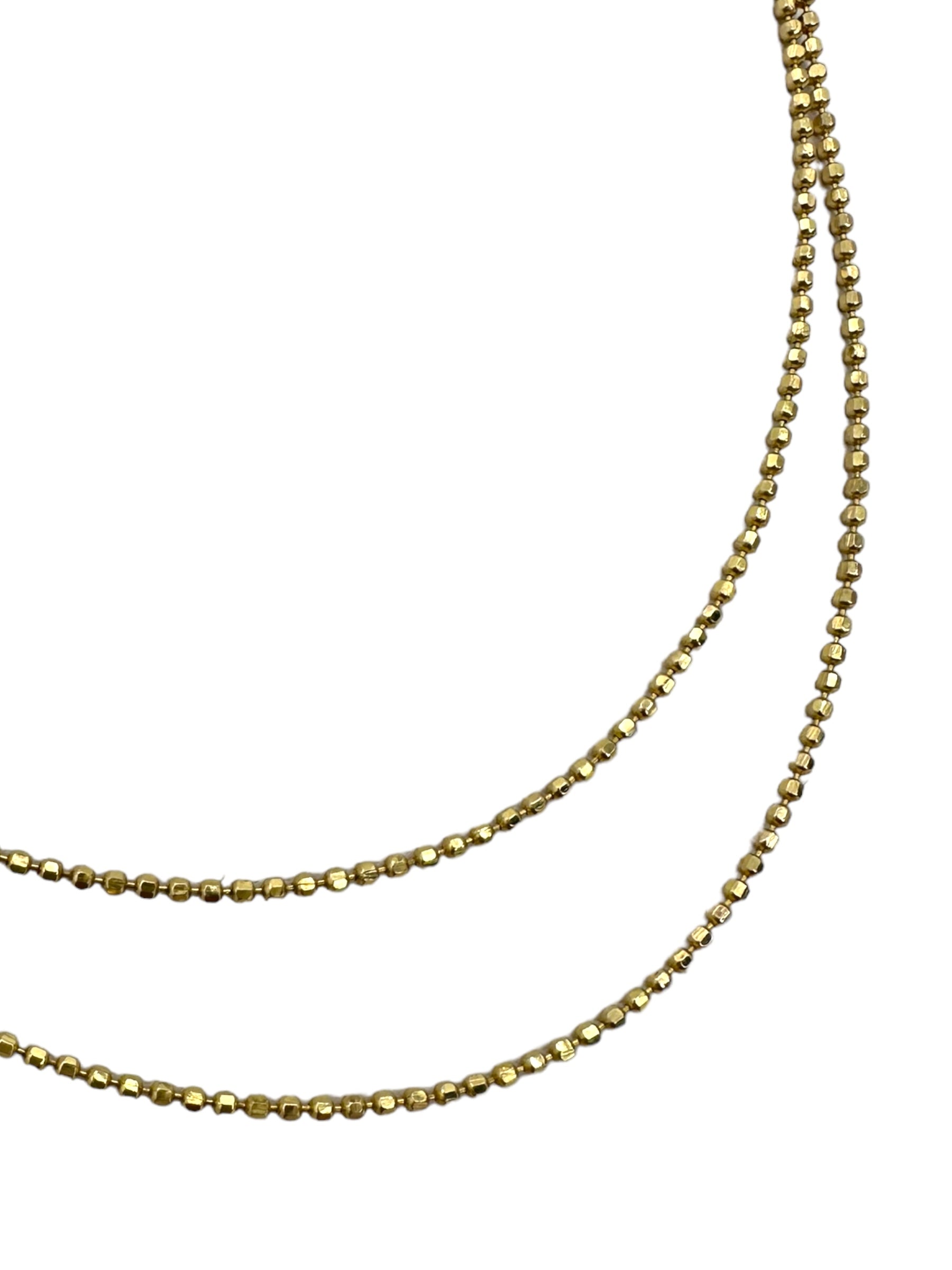 14k Disco Ball Link Necklace