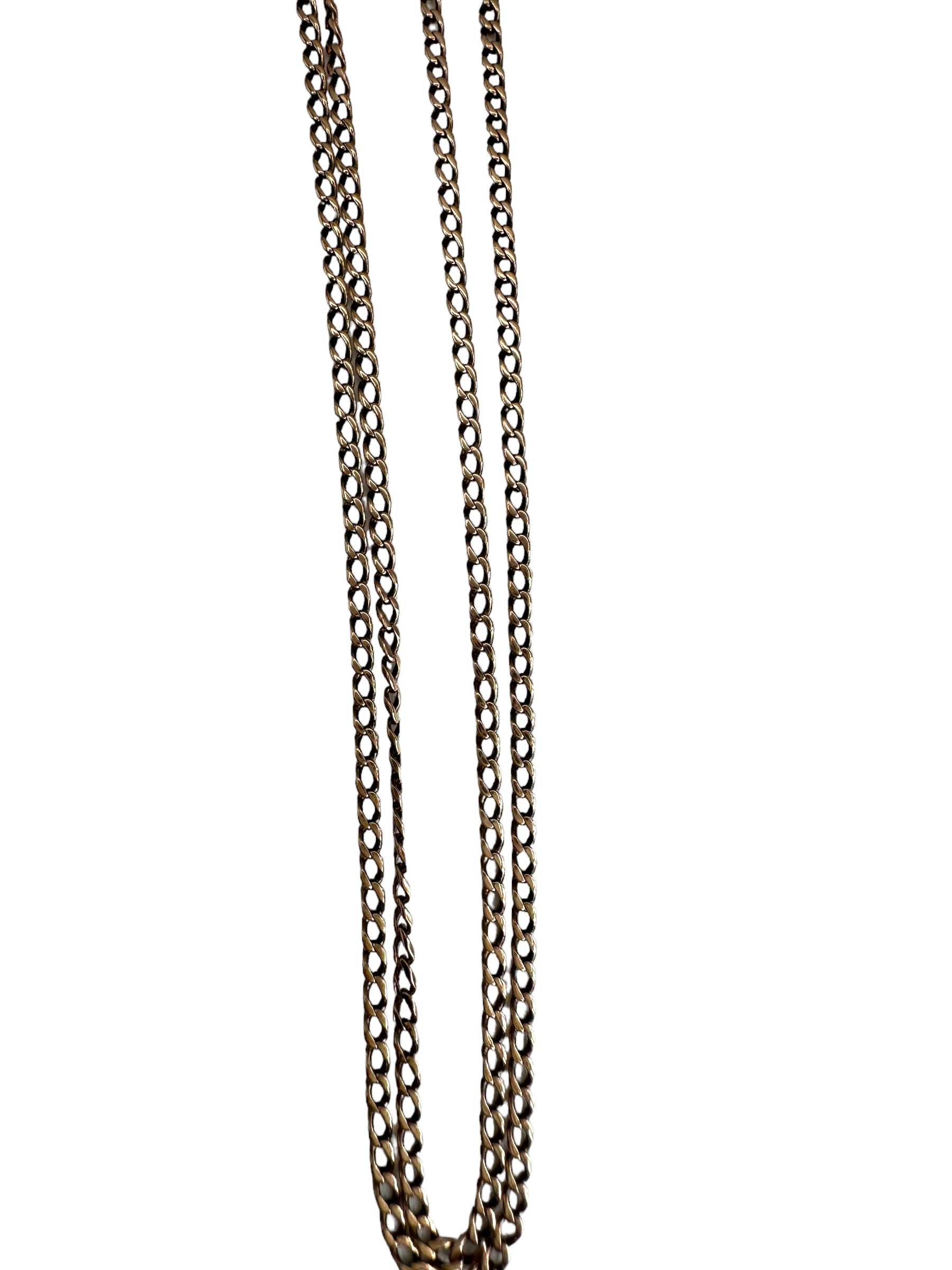 14k Vintage Rosy Curb Chain Necklace