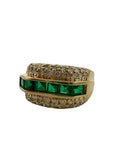 18k Emerald Diamond Ring