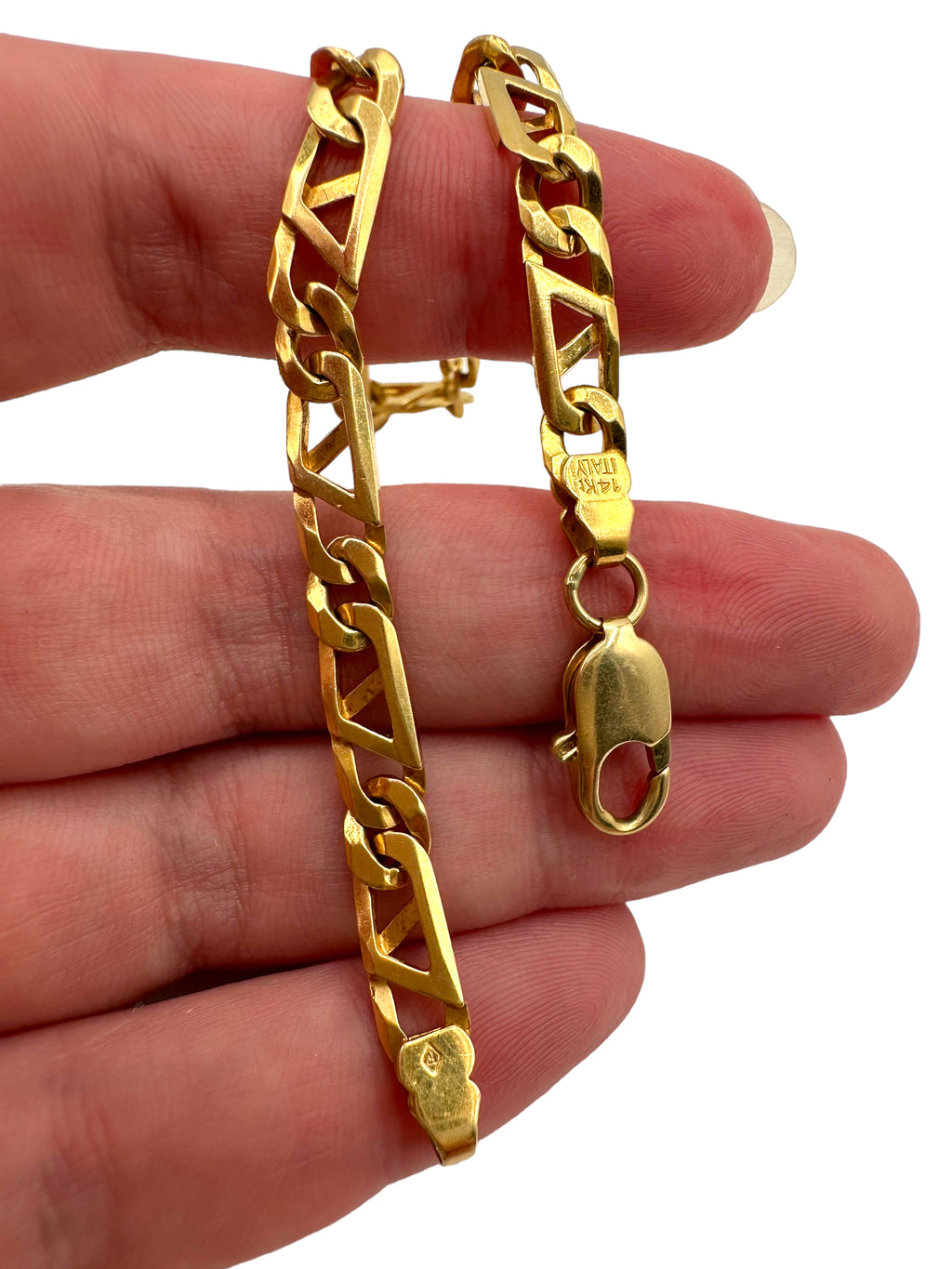 14k Scaffold Link Bracelet