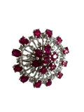 14k Ruby Diamond Burst Ring