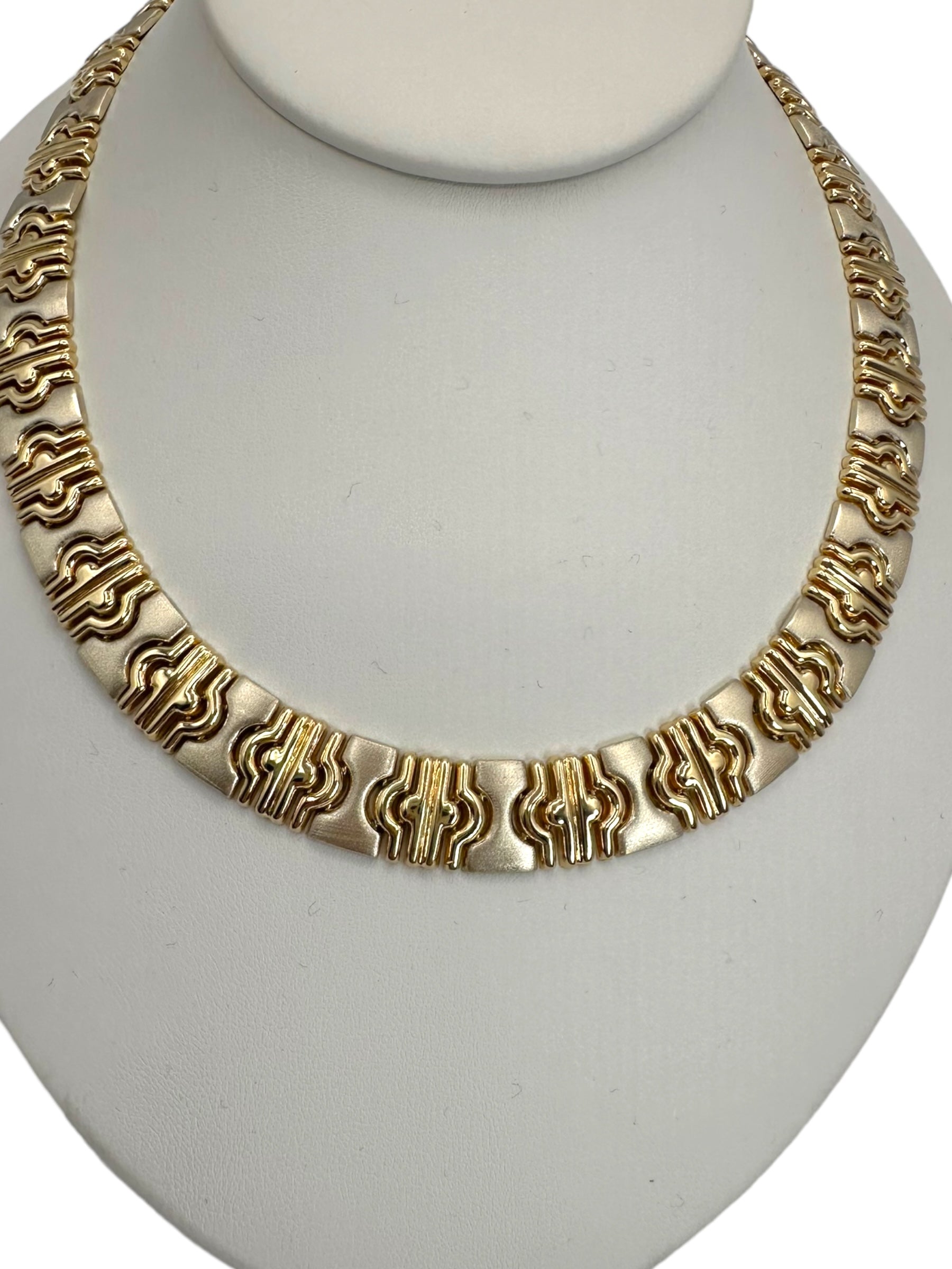 14k Two Tone Collar Necklace