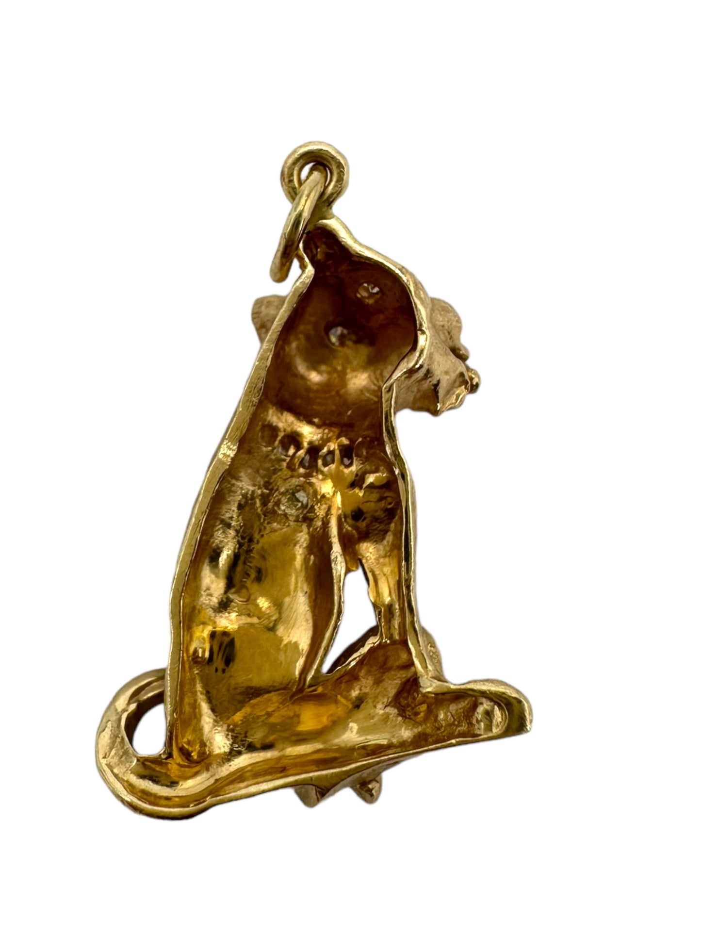 14k Diamond Tiger Charm