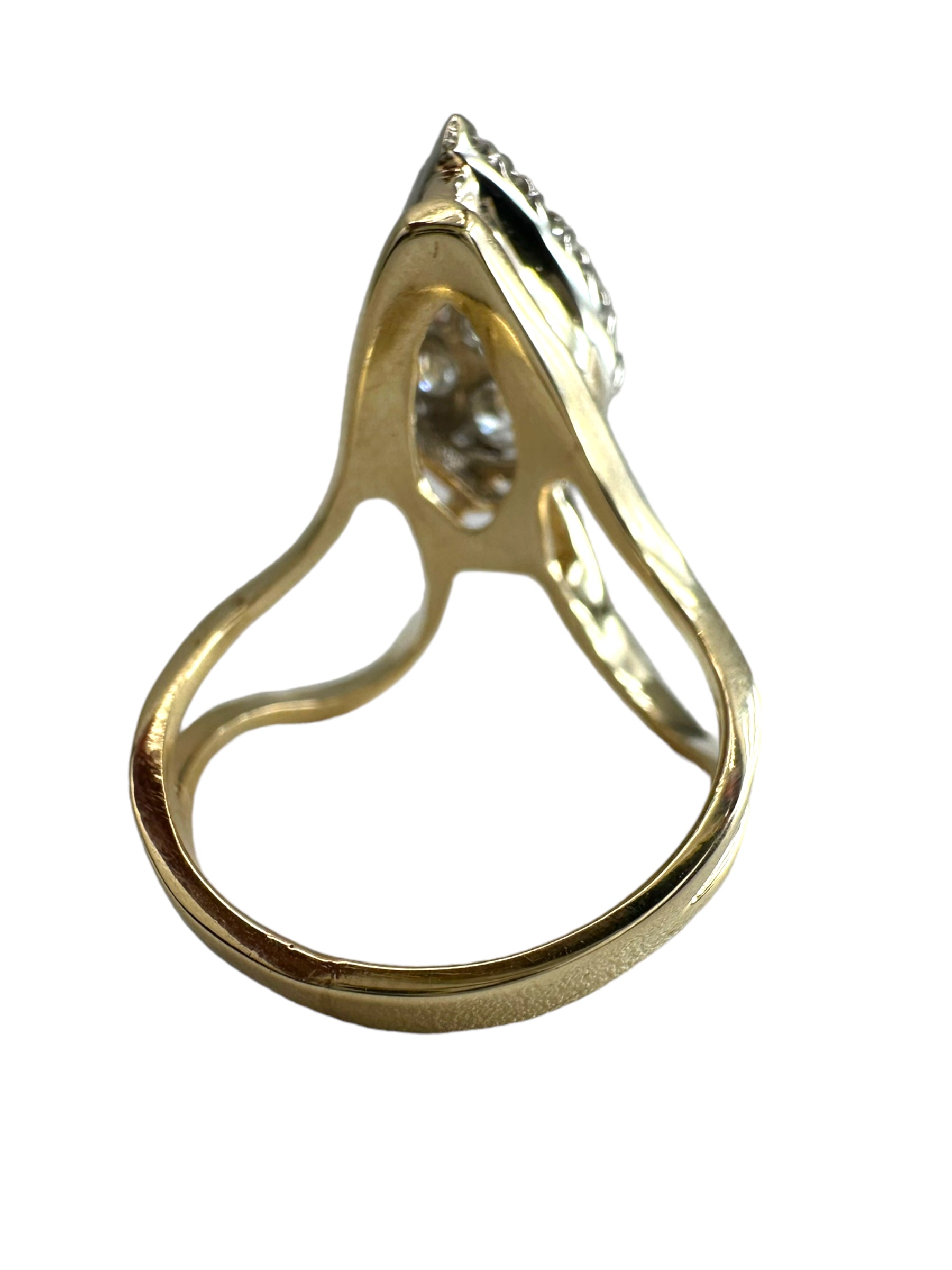 14k Old Euro Cut Diamond Ring