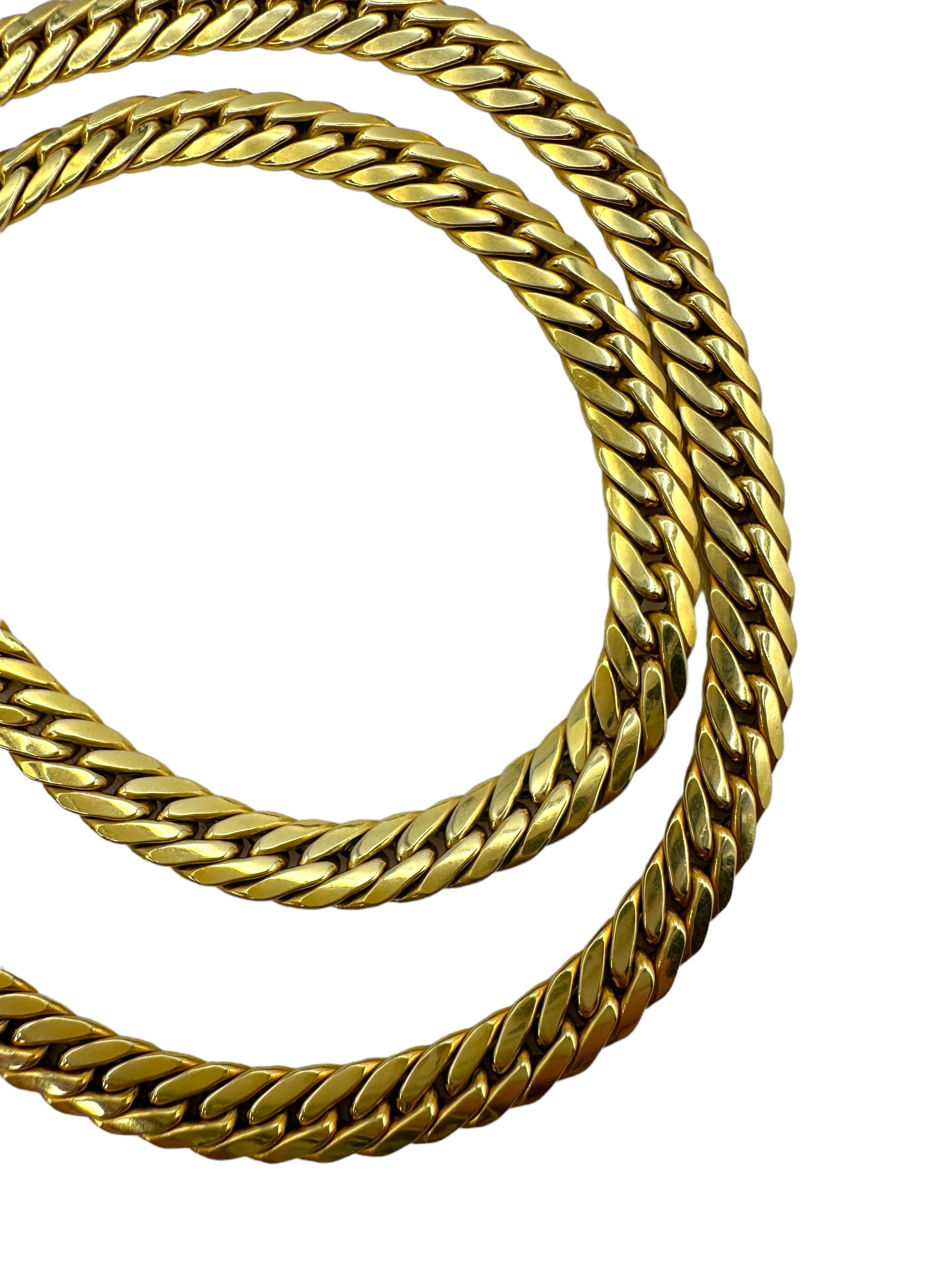 14k Flat Curb Chain Necklace