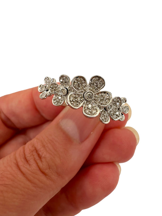 18k Articulating Flowers Ring