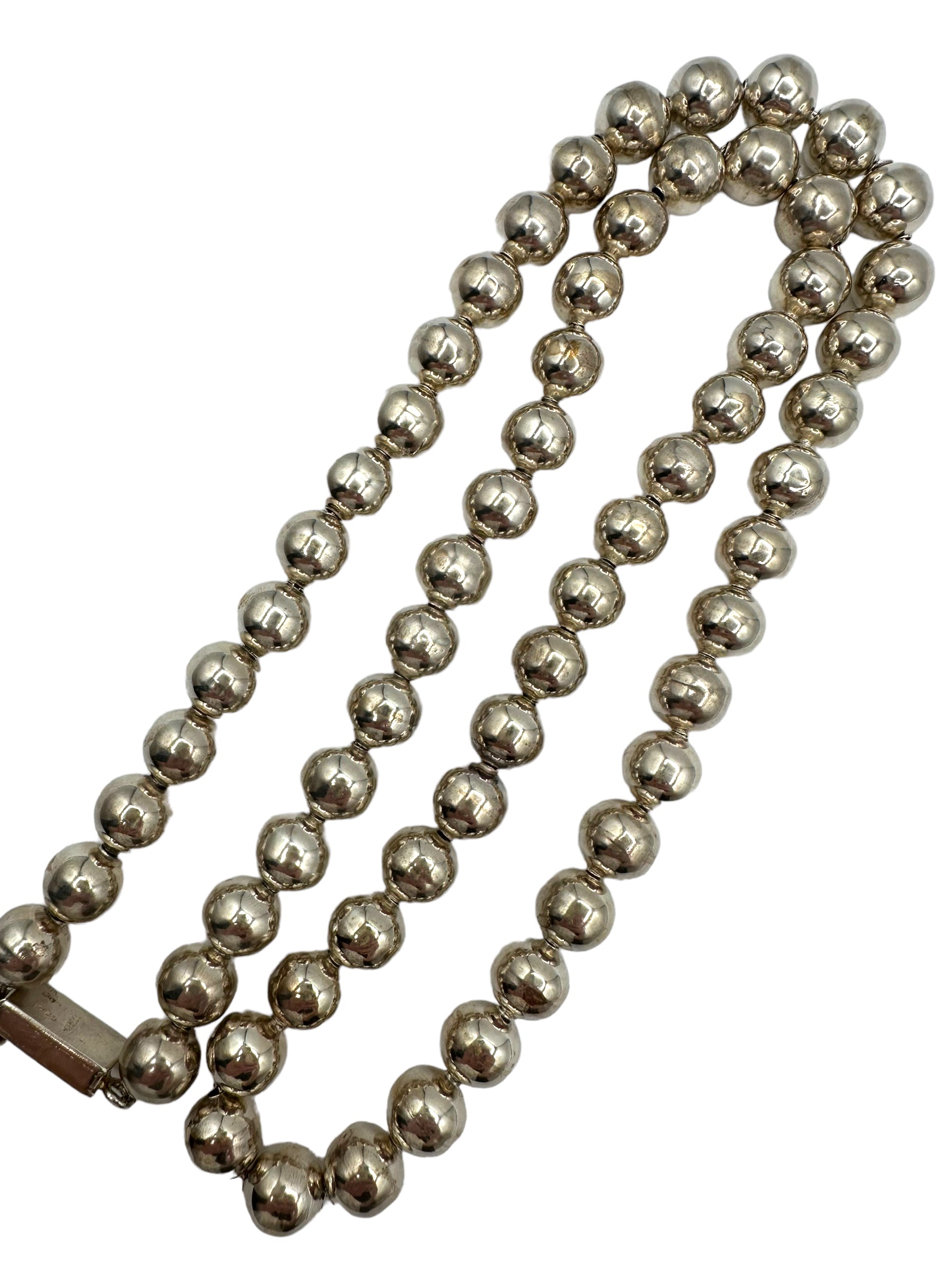 Sterling Silver Mexican Ball Link Necklace