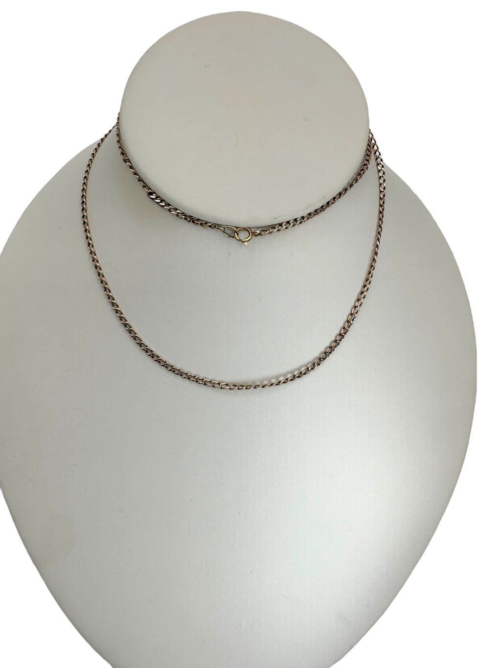 14k Vintage Rosy Curb Chain Necklace
