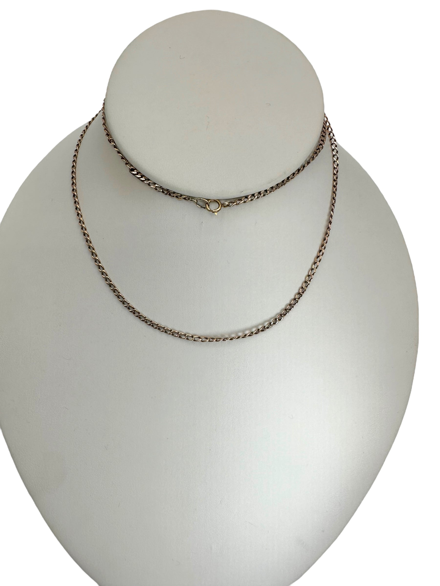 14k Vintage Rosy Curb Chain Necklace