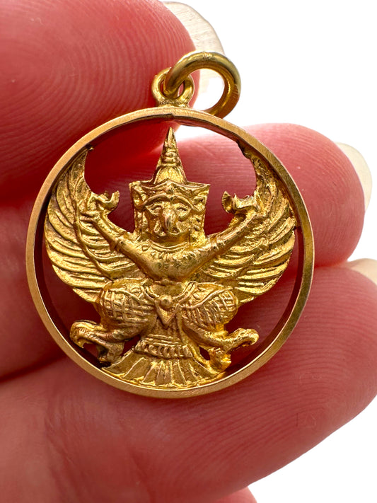 14k Garuda Hindu God Charm