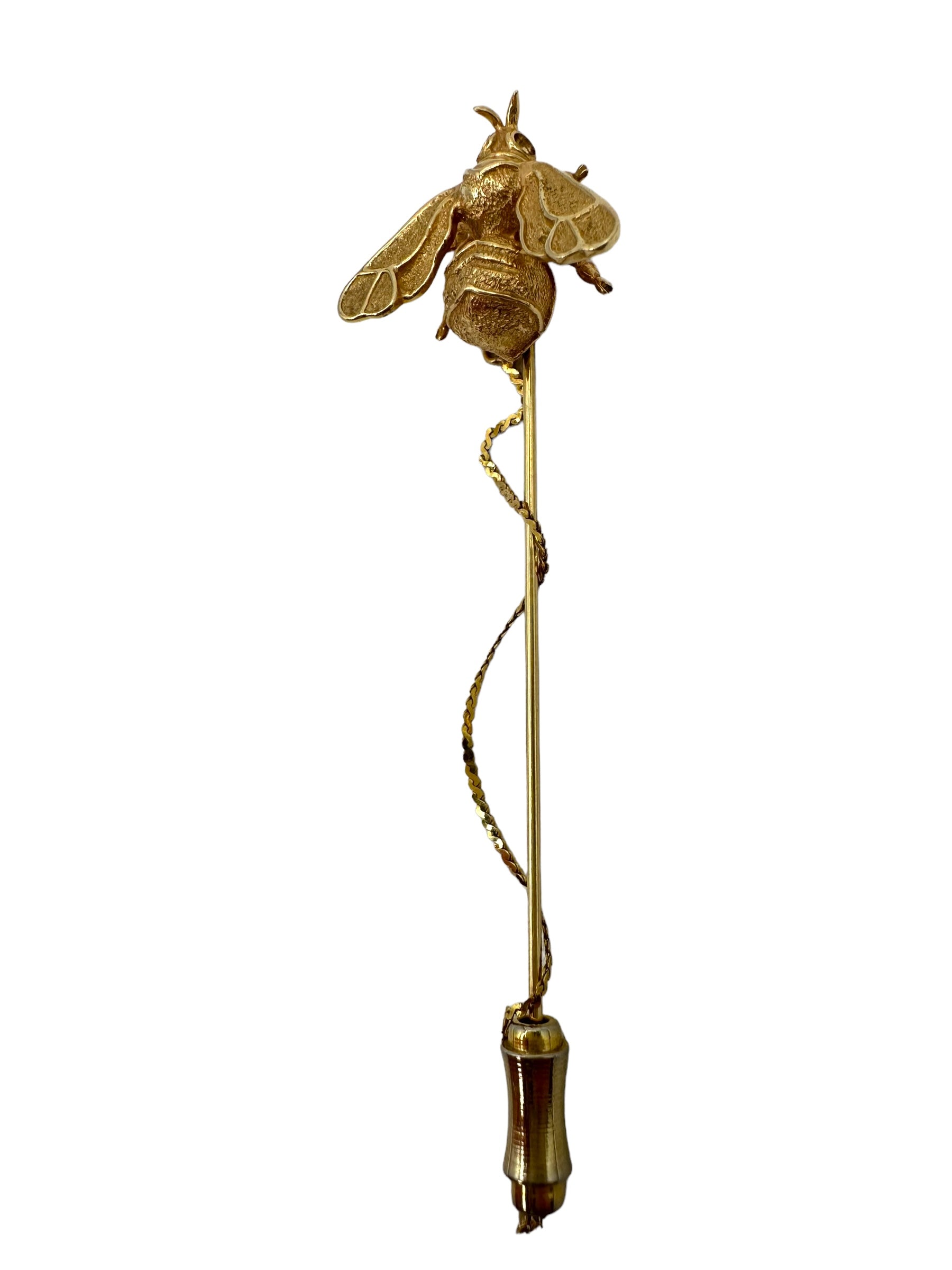 14k Bee Stick Pin