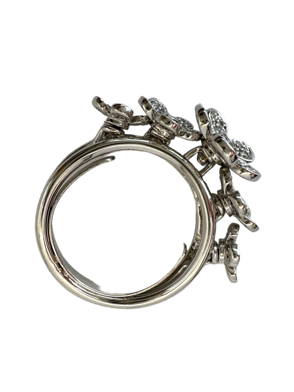 18k Articulating Flowers Ring