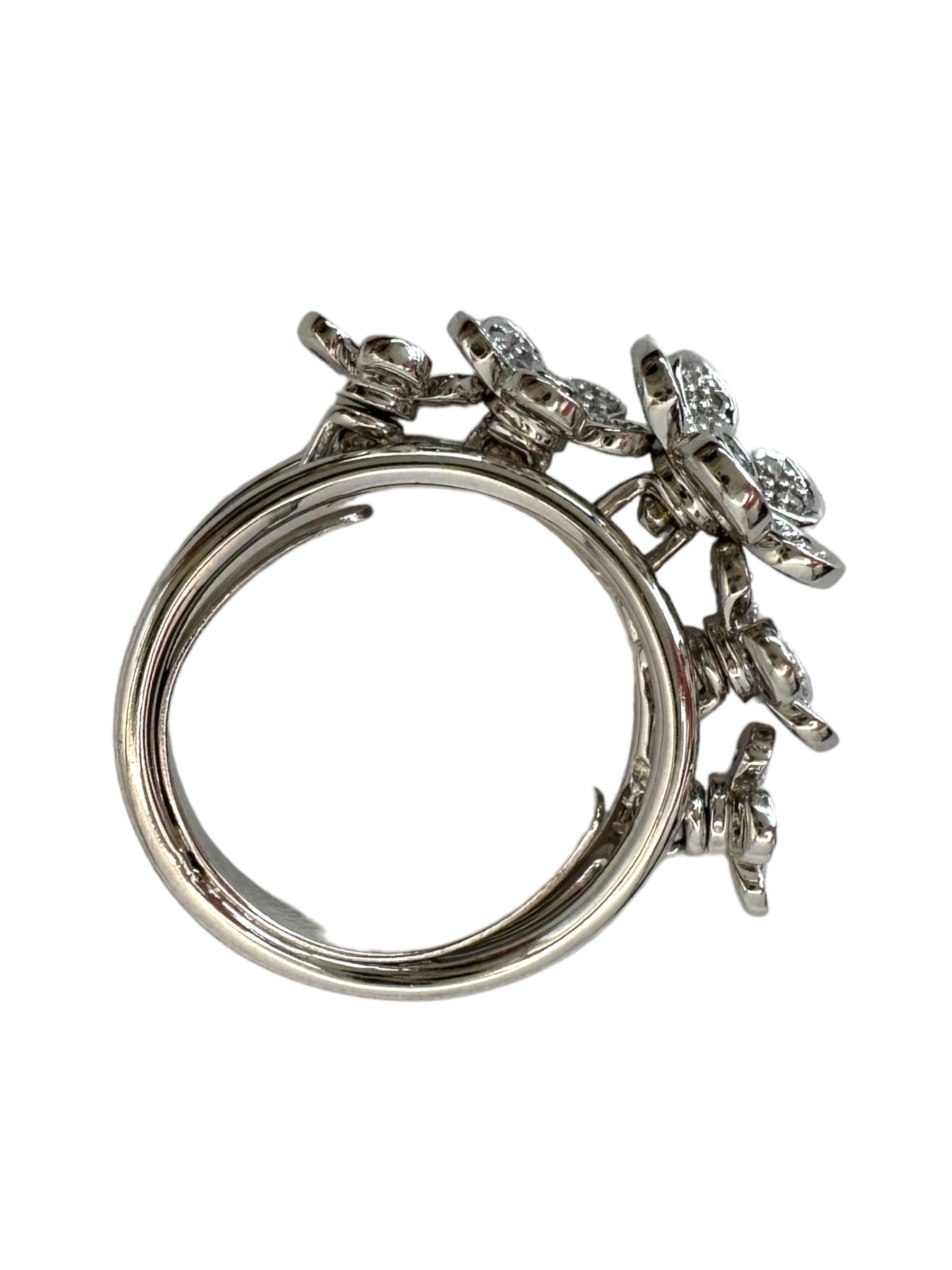18k Articulating Flowers Ring
