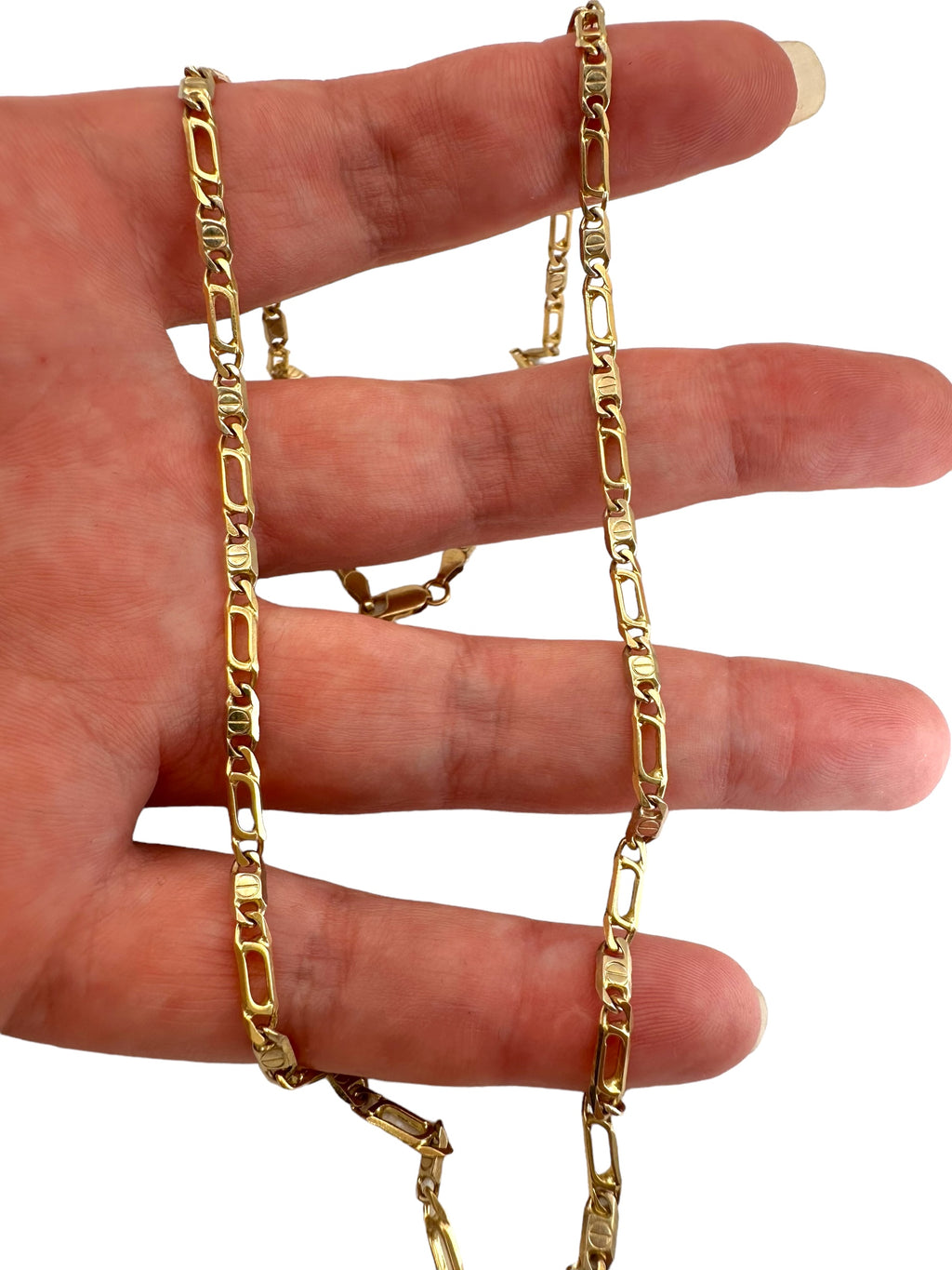 14k Nail Head Chain Necklace
