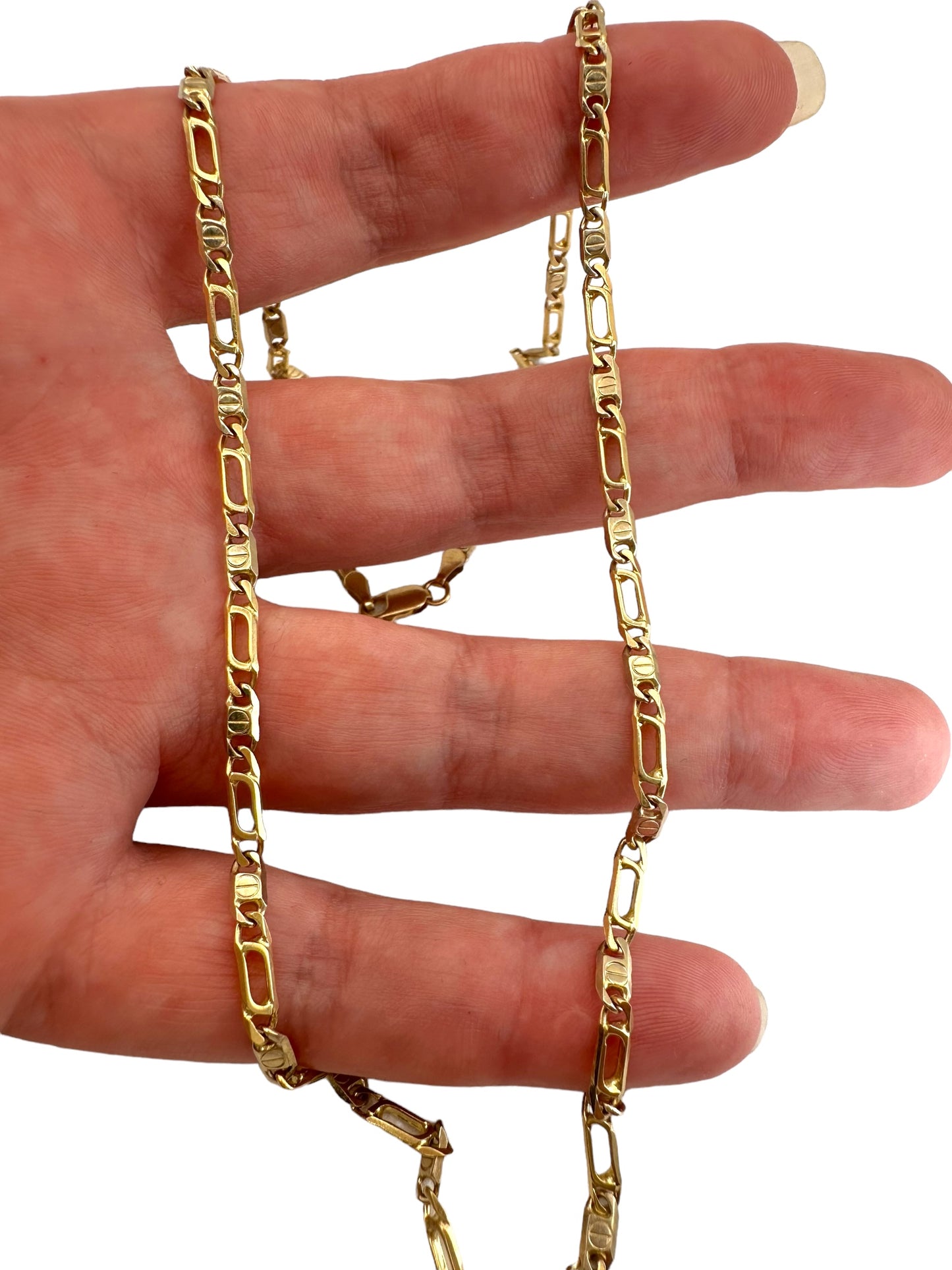 14k Nail Head Chain Necklace