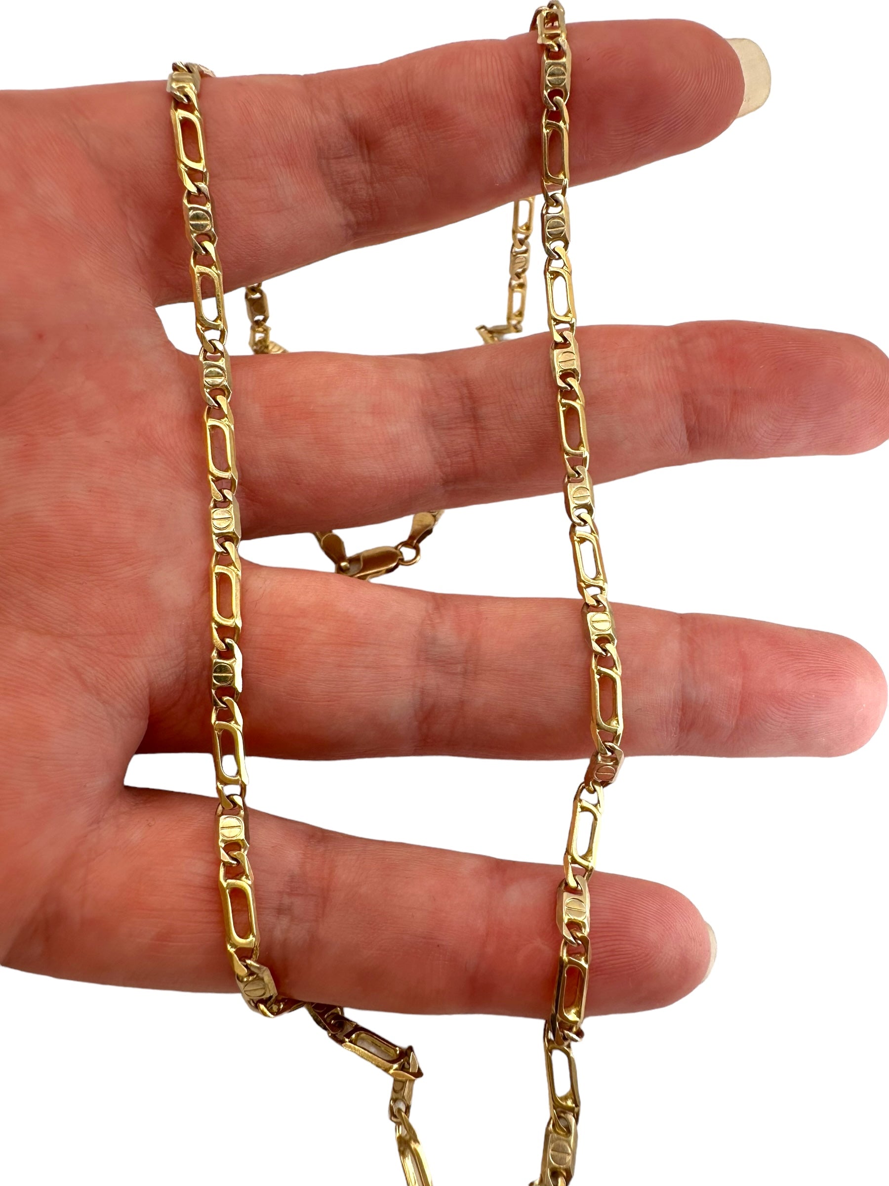 14k Nail Head Chain Necklace