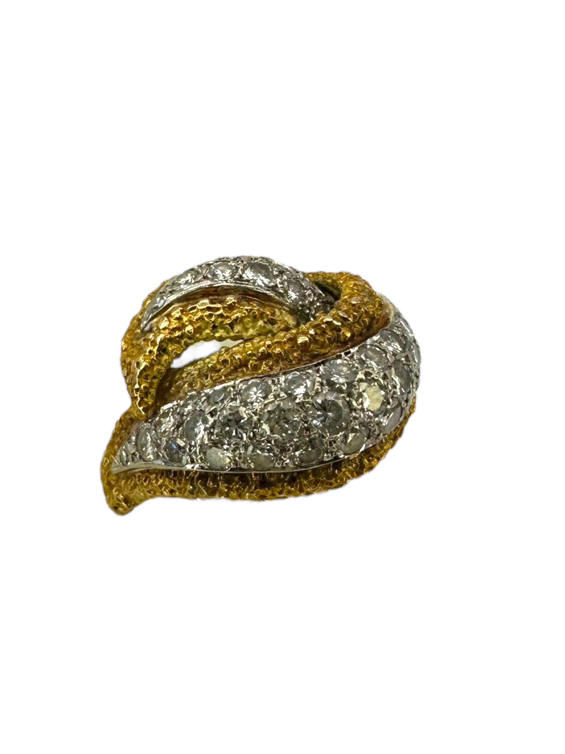 18k Wrap-over Diamond Ring