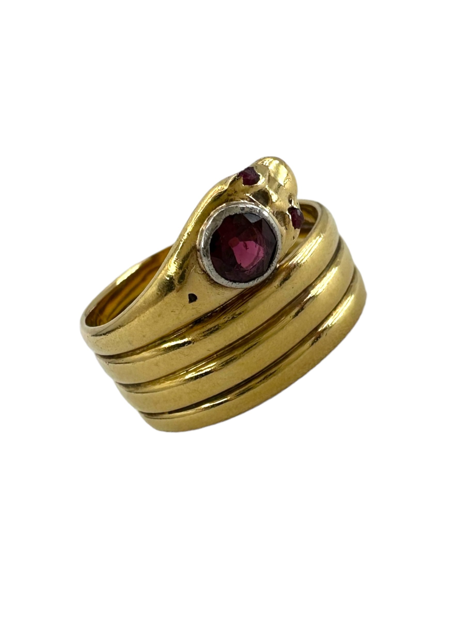 18k Ruby Snake Ring