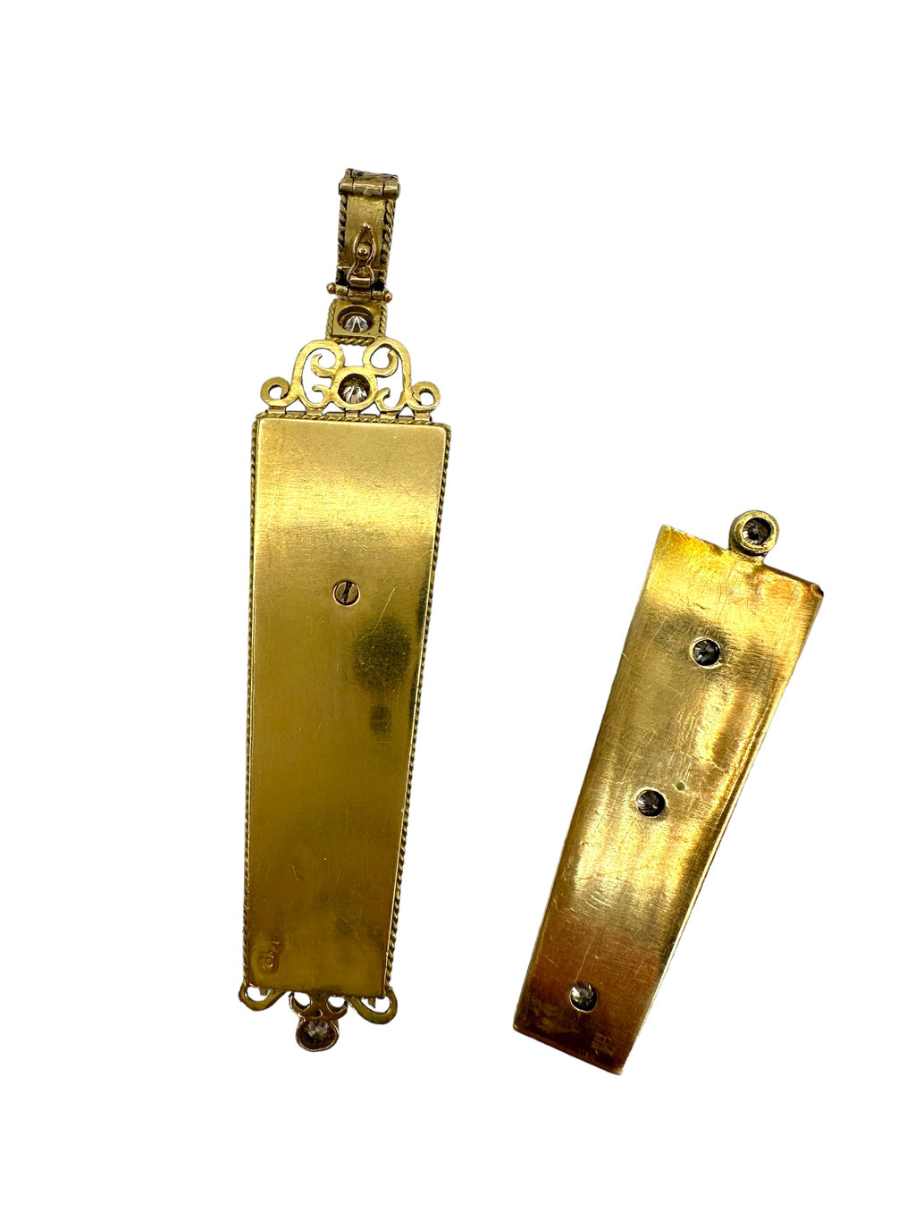 18k Skeleton Coffin Memento Mori Pendant