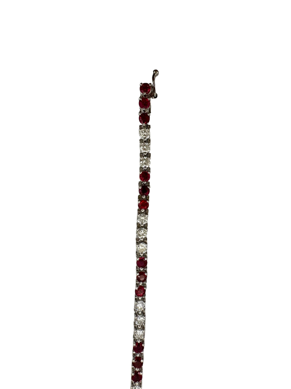18k Ruby Diamond Line Bracelet