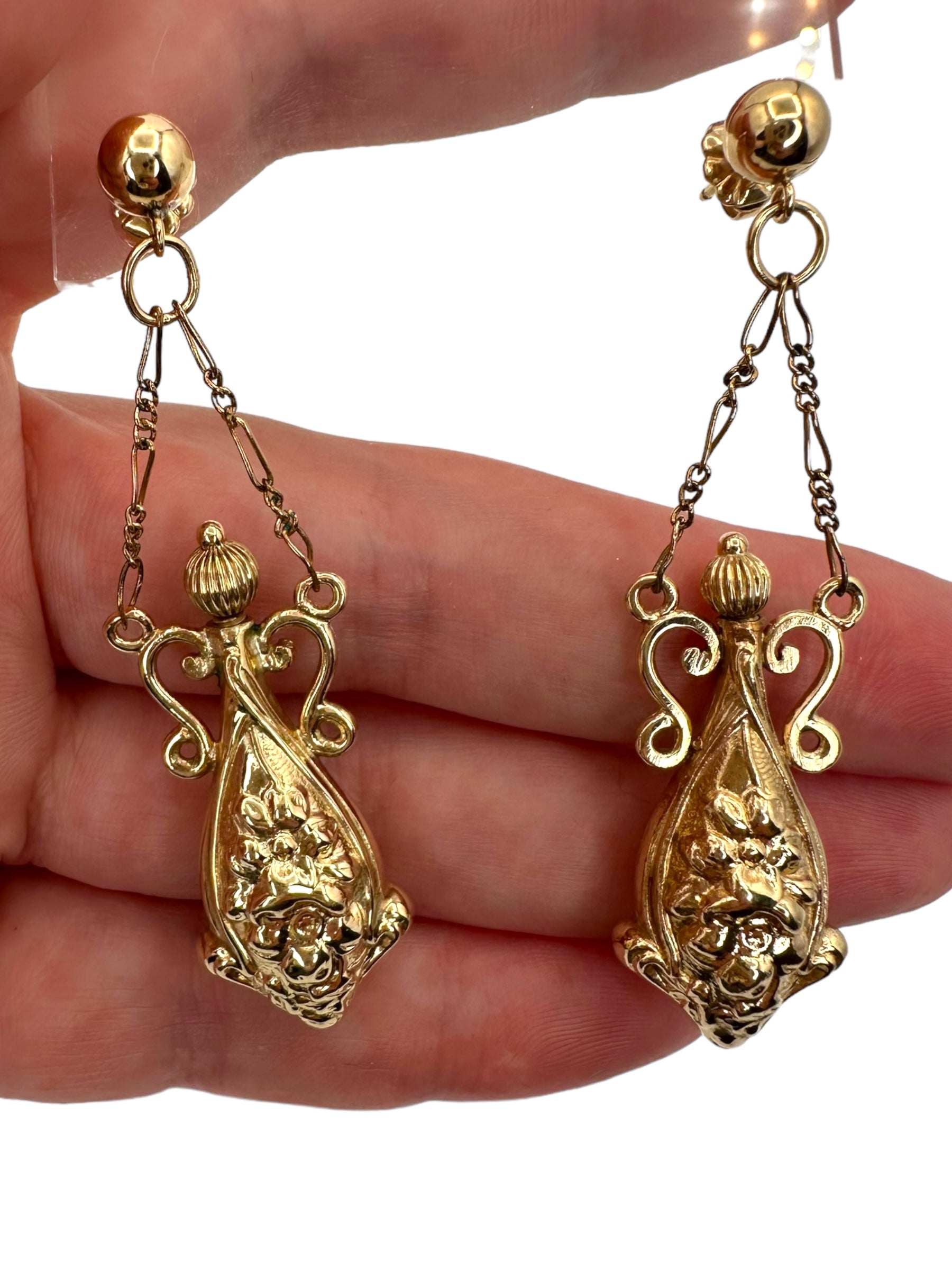 14k Perfume Bottle Earrings