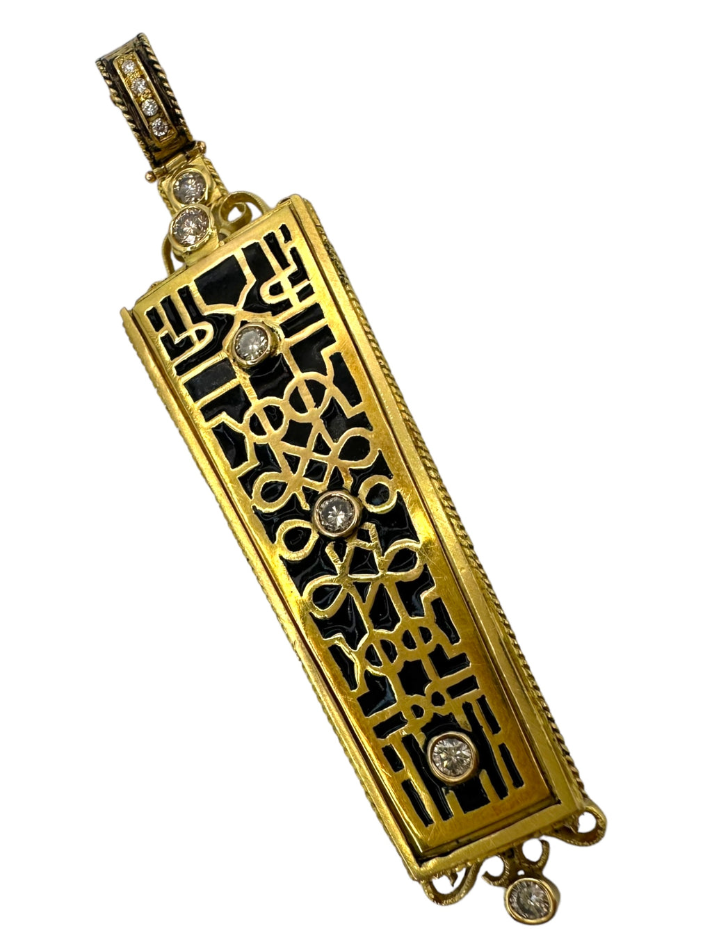 18k Skeleton Coffin Memento Mori Pendant