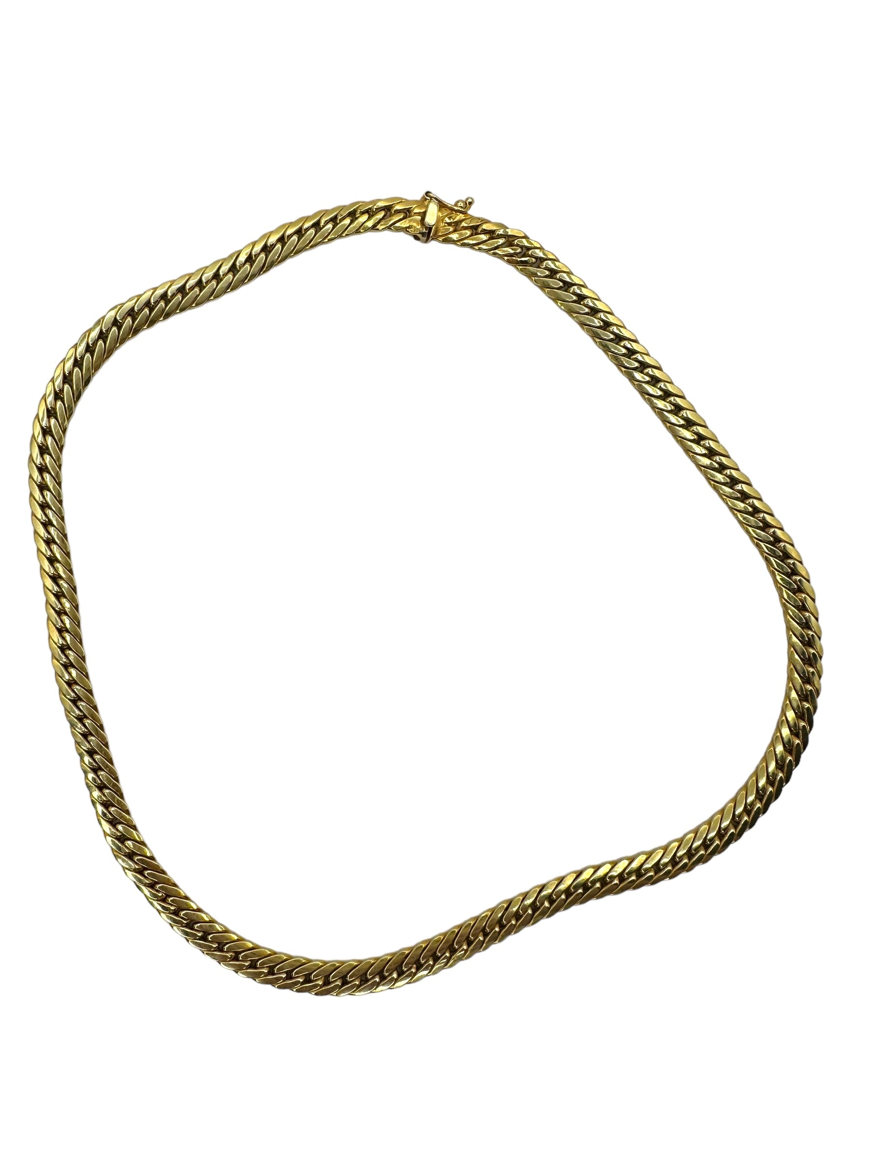 14k Flat Curb Chain Necklace