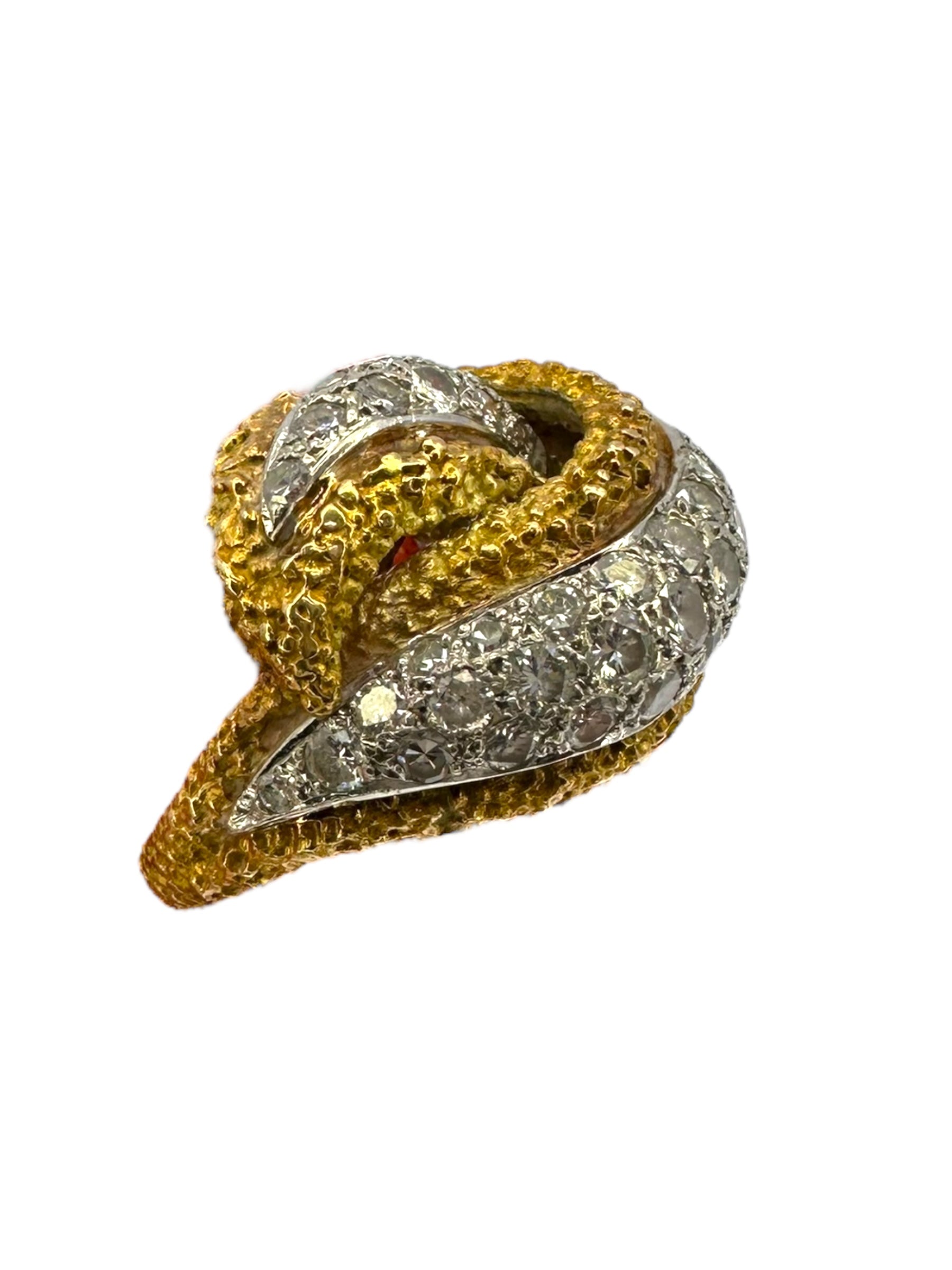 18k Wrap-over Diamond Ring
