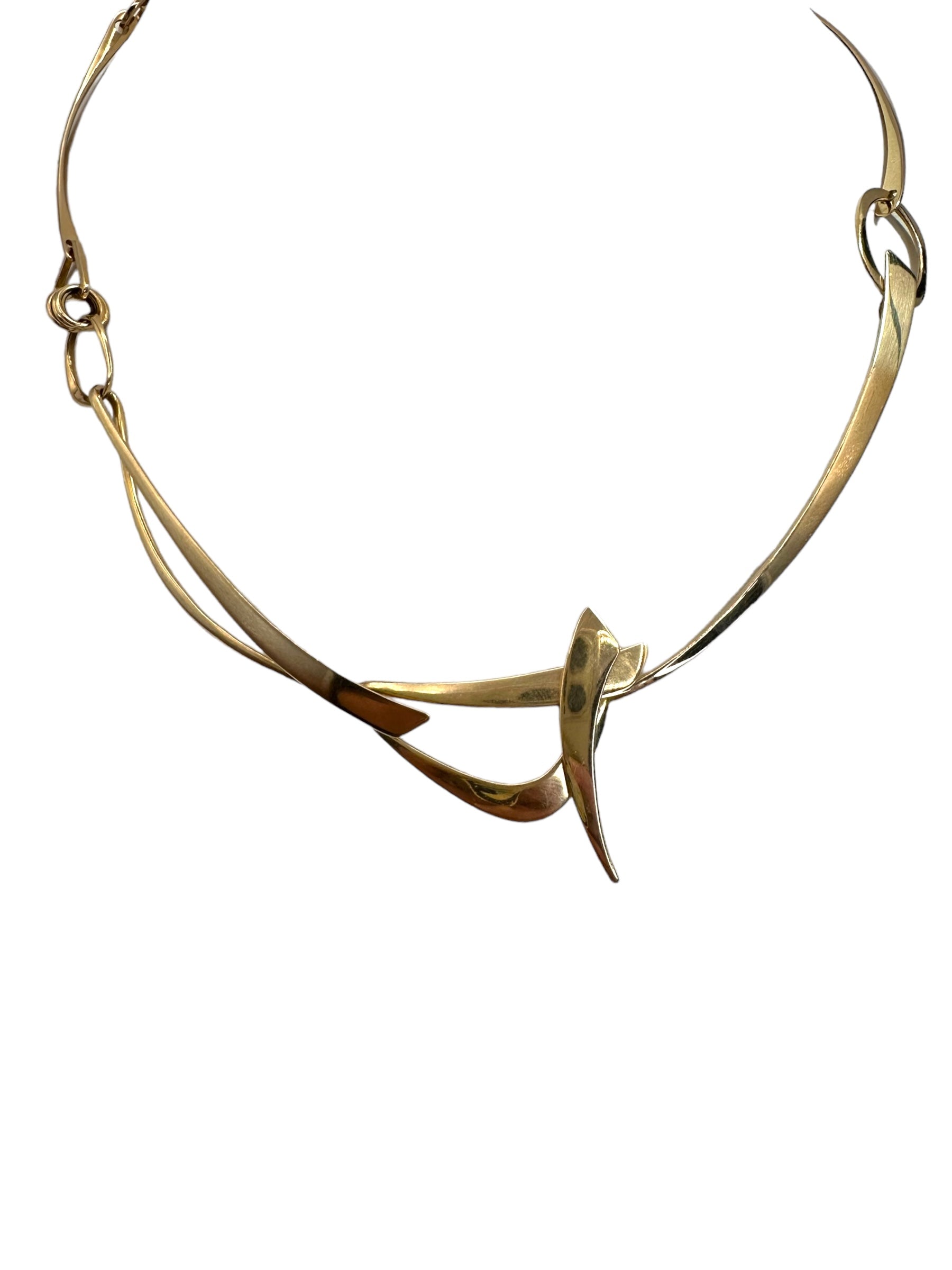 14k Handmade Organic Necklace