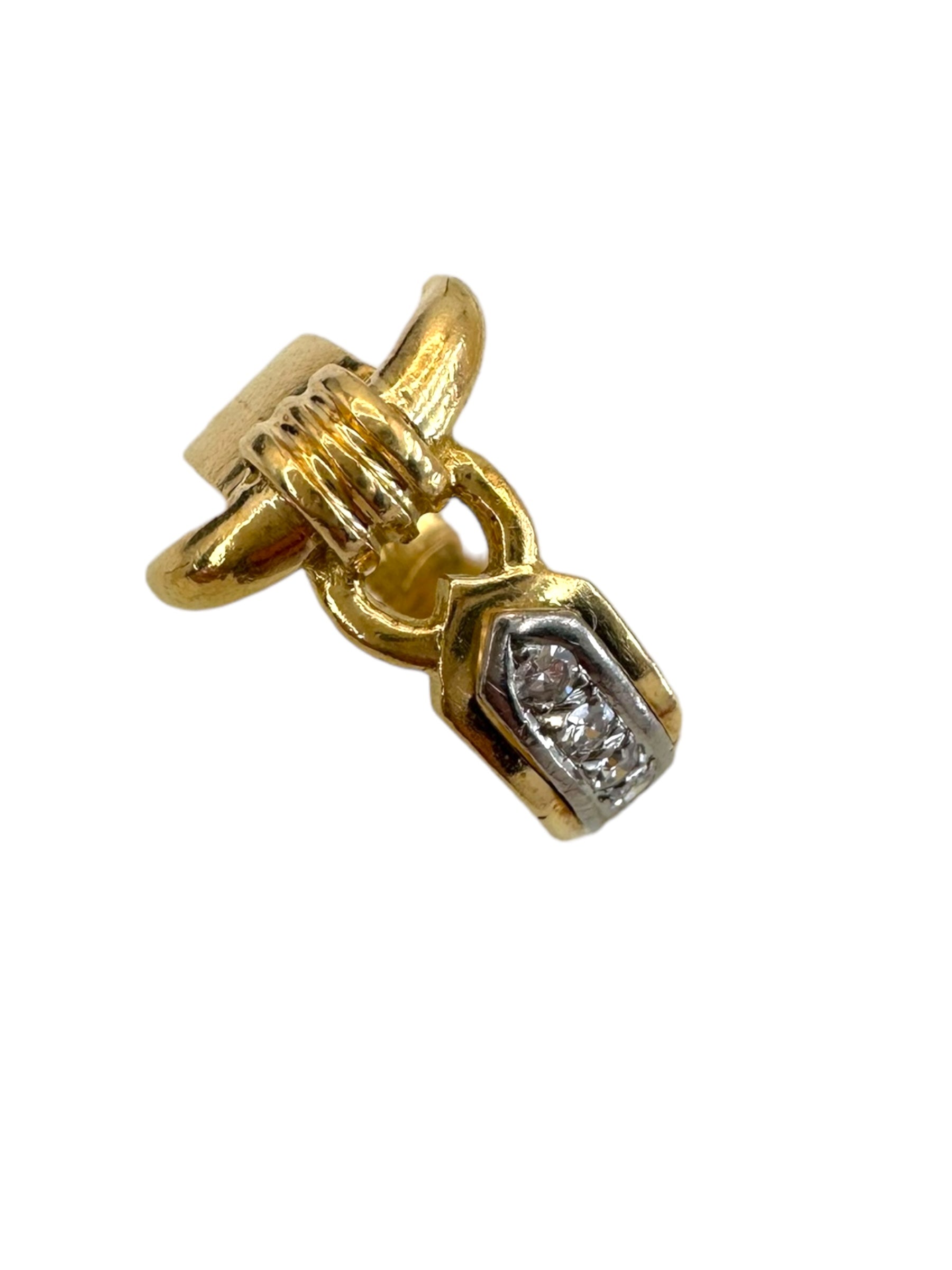 18k Zolotas Diamond Buckle Ring