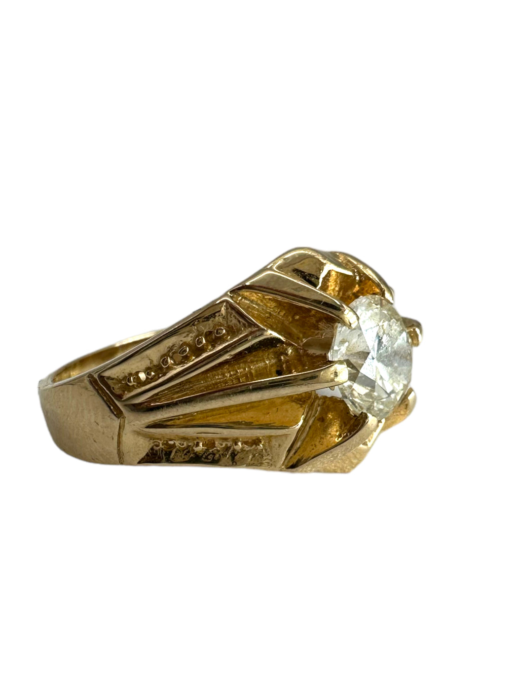 14k Diamond Nautical Star Ring