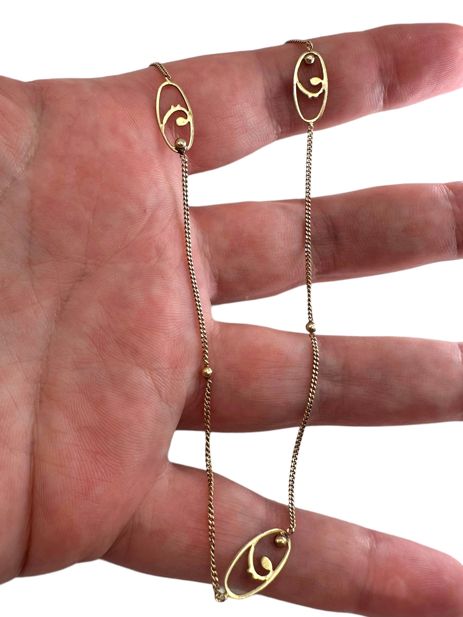 14k Fancy Link Necklace