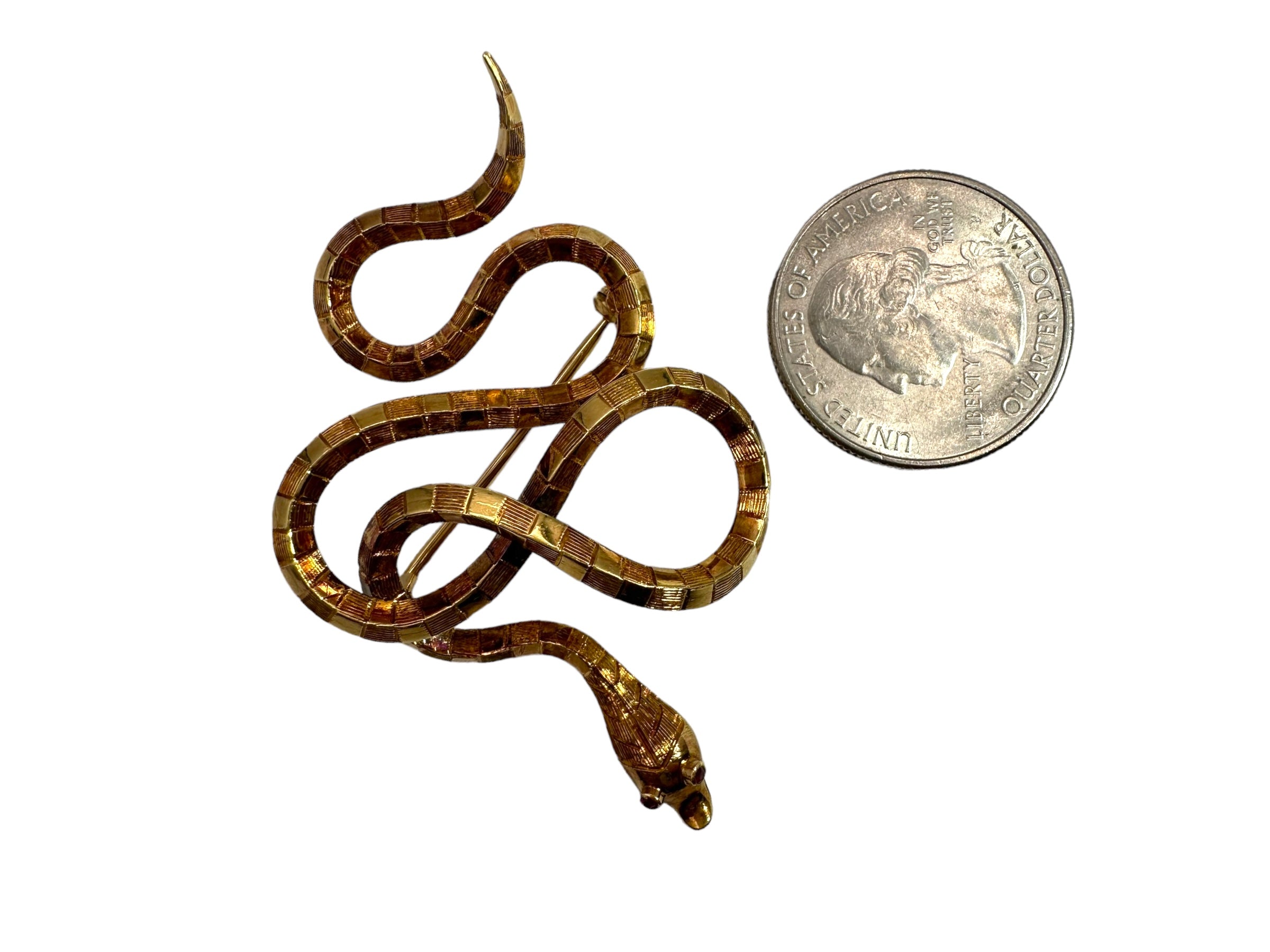 18k Snake Brooch