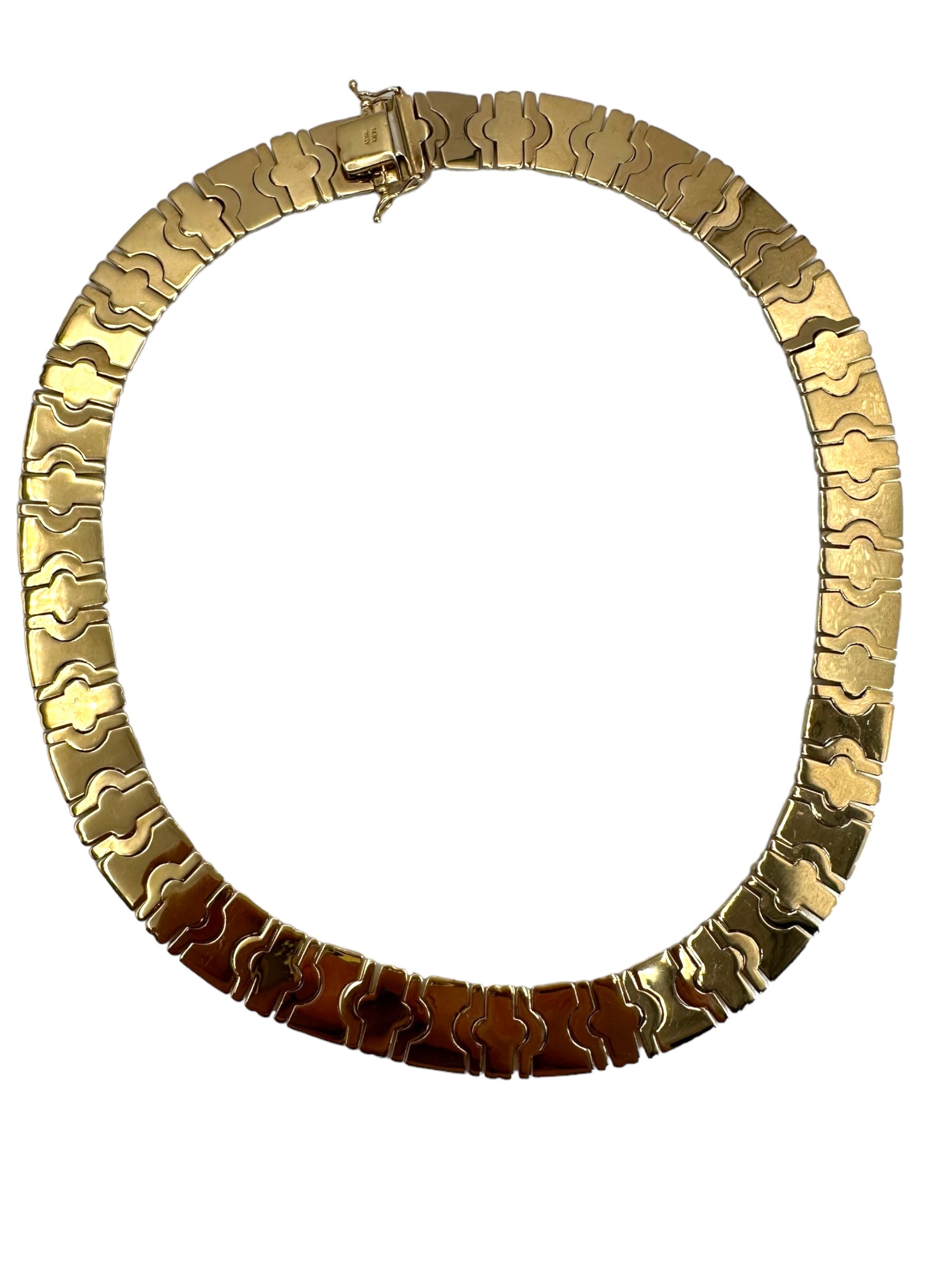 14k Two Tone Collar Necklace