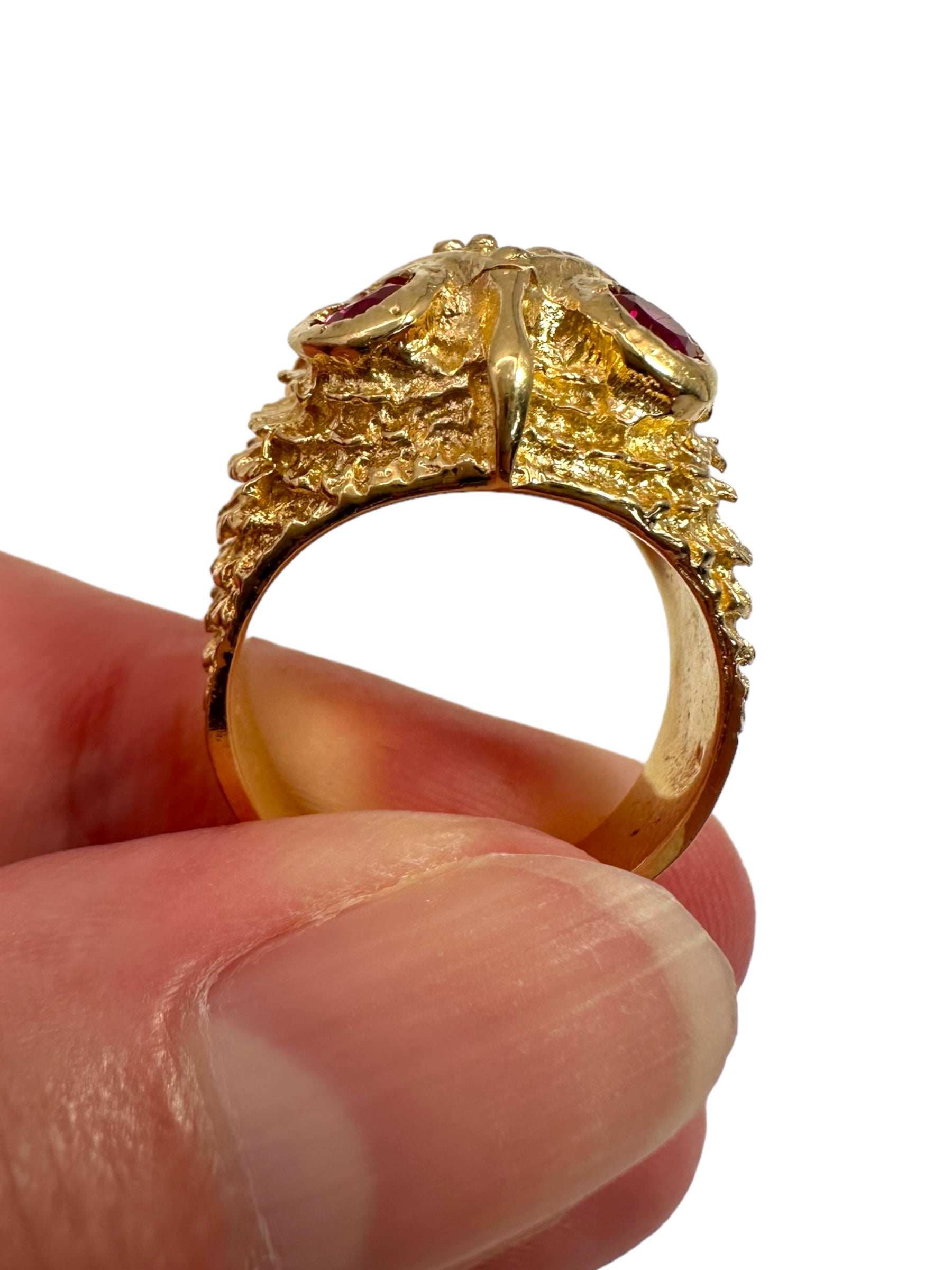 14k Owl Ring