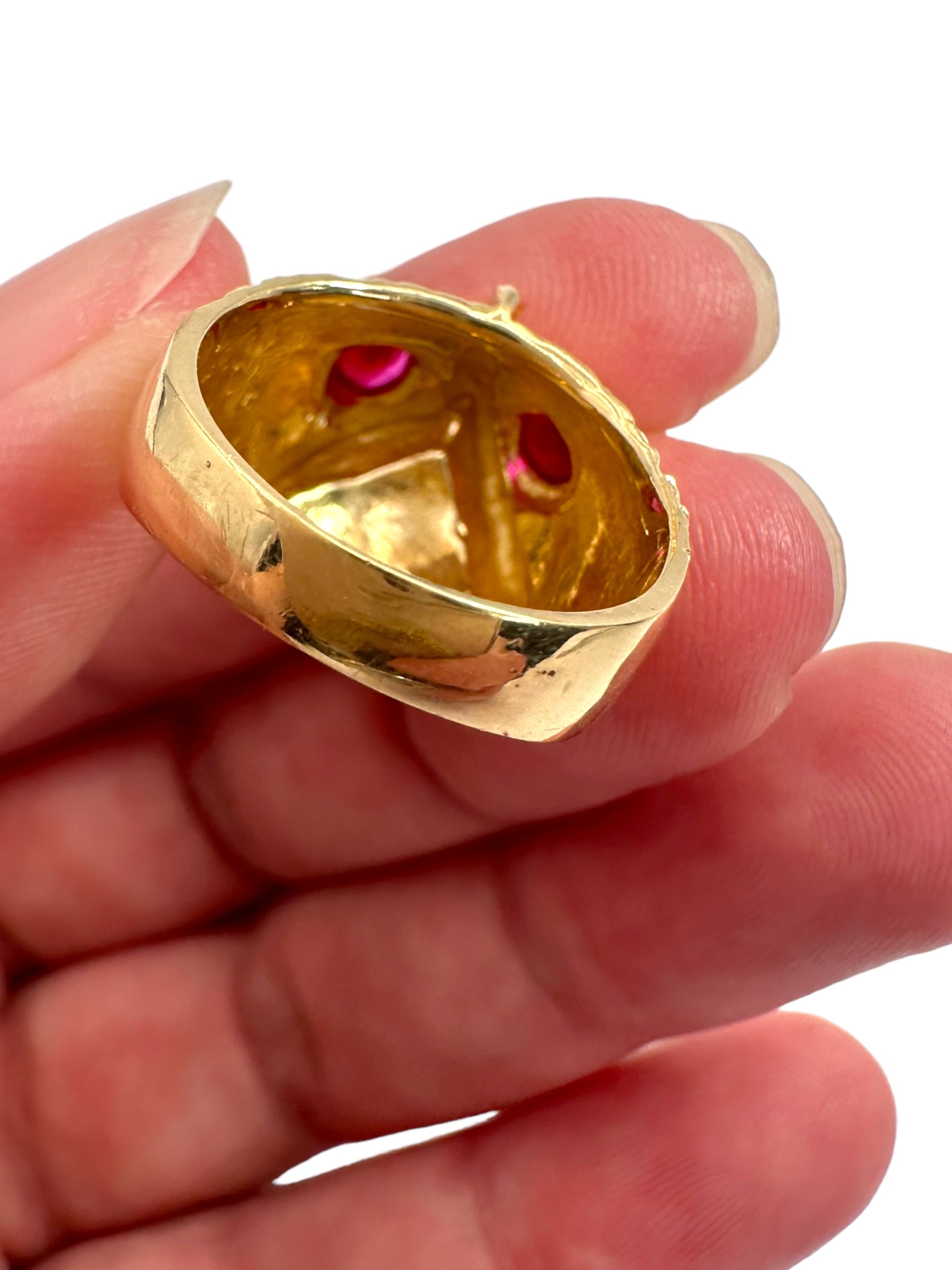 14k Owl Ring
