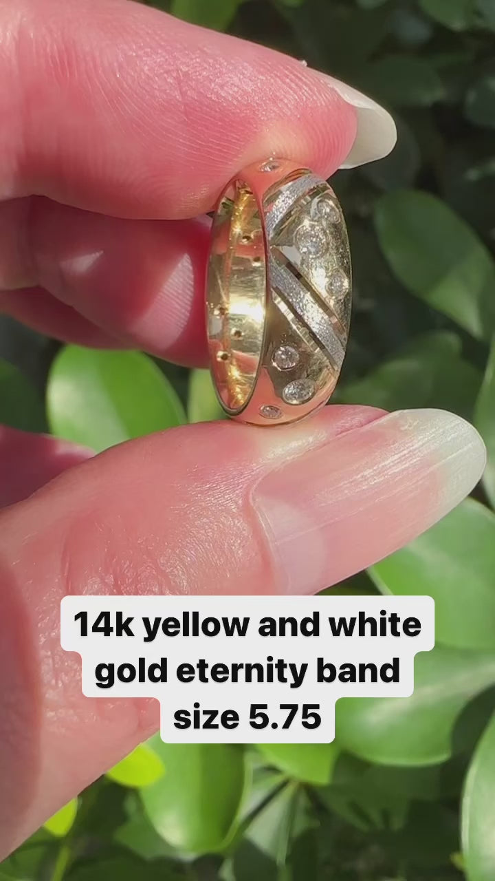14k Two-tone Diamond Eternity Ring