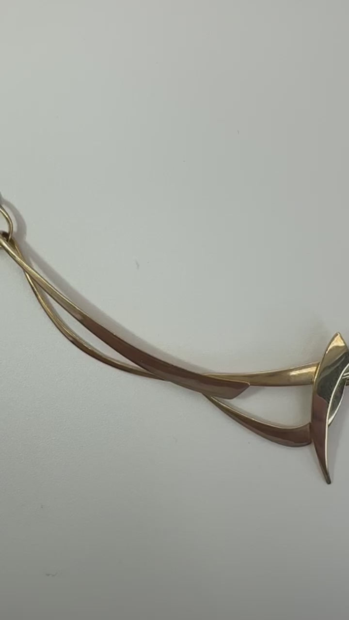 14k Handmade Organic Necklace