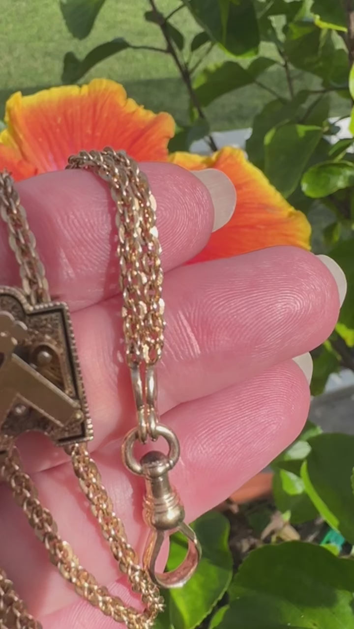 14k Victorian Slide Long-guard Necklace