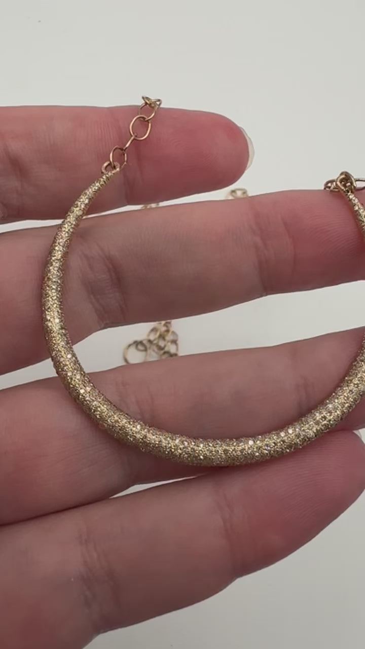 14k Crescent Diamond Necklace