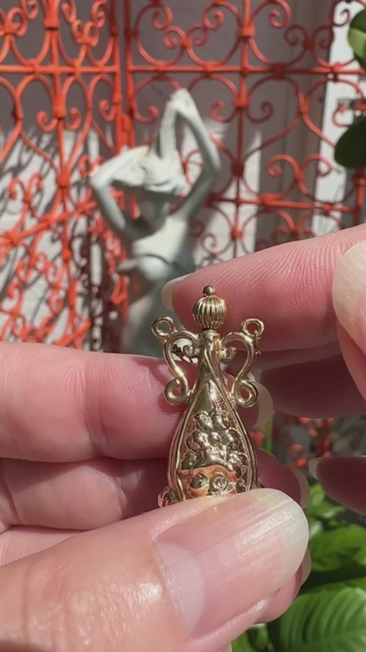 14k Perfume Bottle Earrings