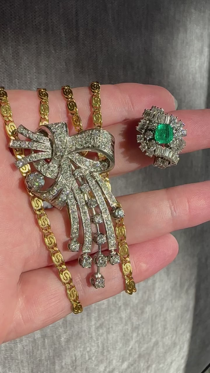 Platinum Diamond Fur Clip