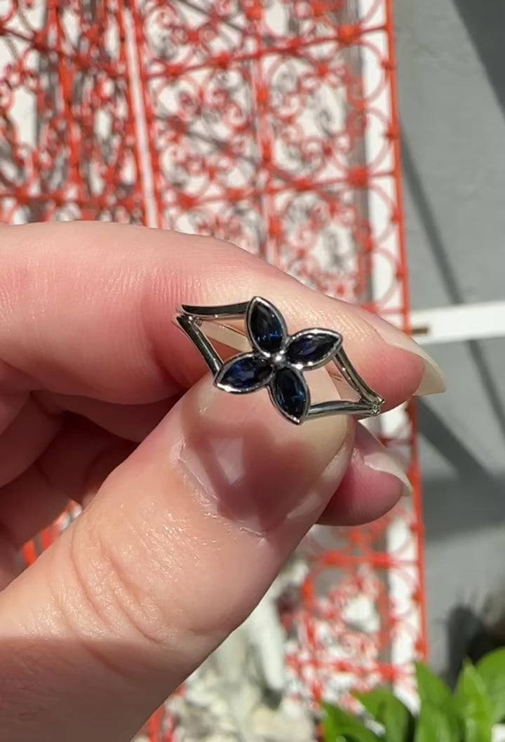 Tiffany Platinum Sapphire Ring