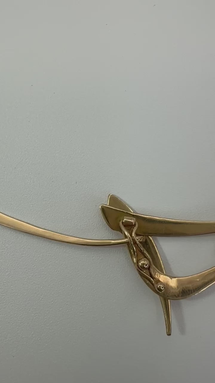 14k Handmade Organic Necklace