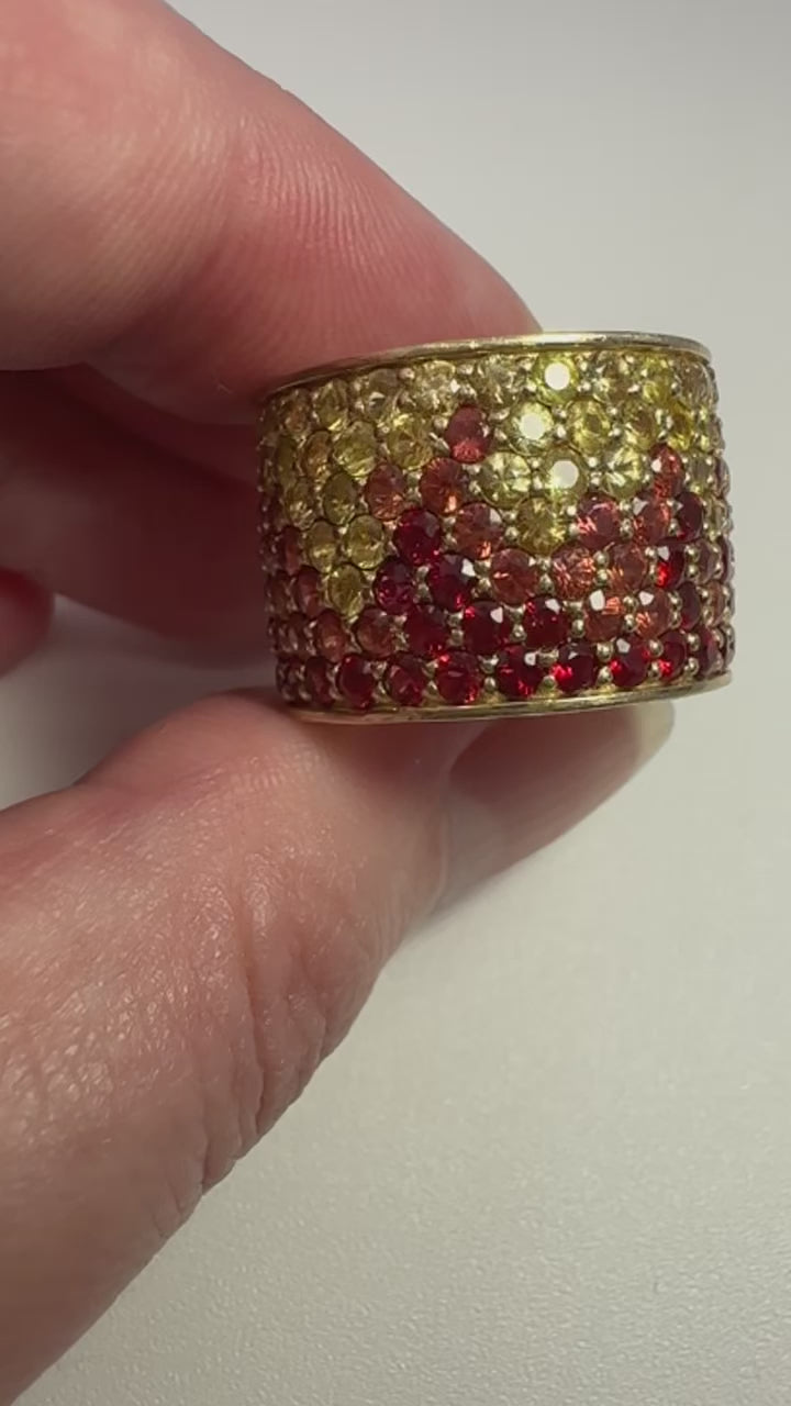 14k Firestarter Trax NYC Eternity Sapphire Ring