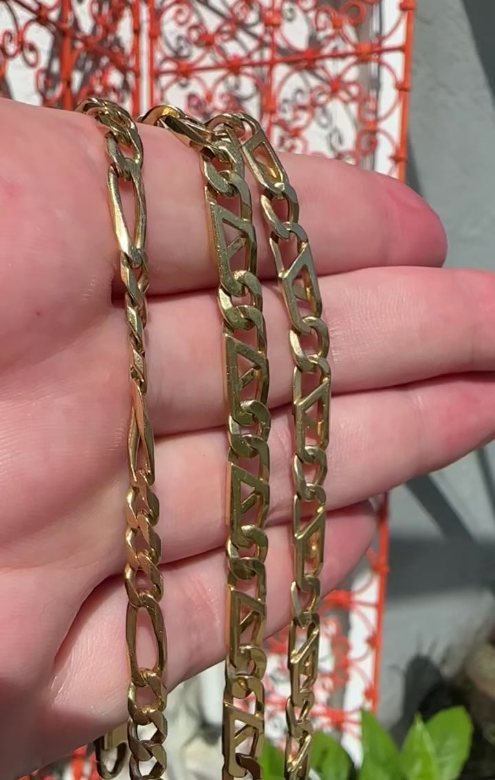 14k Scaffold Link Bracelet